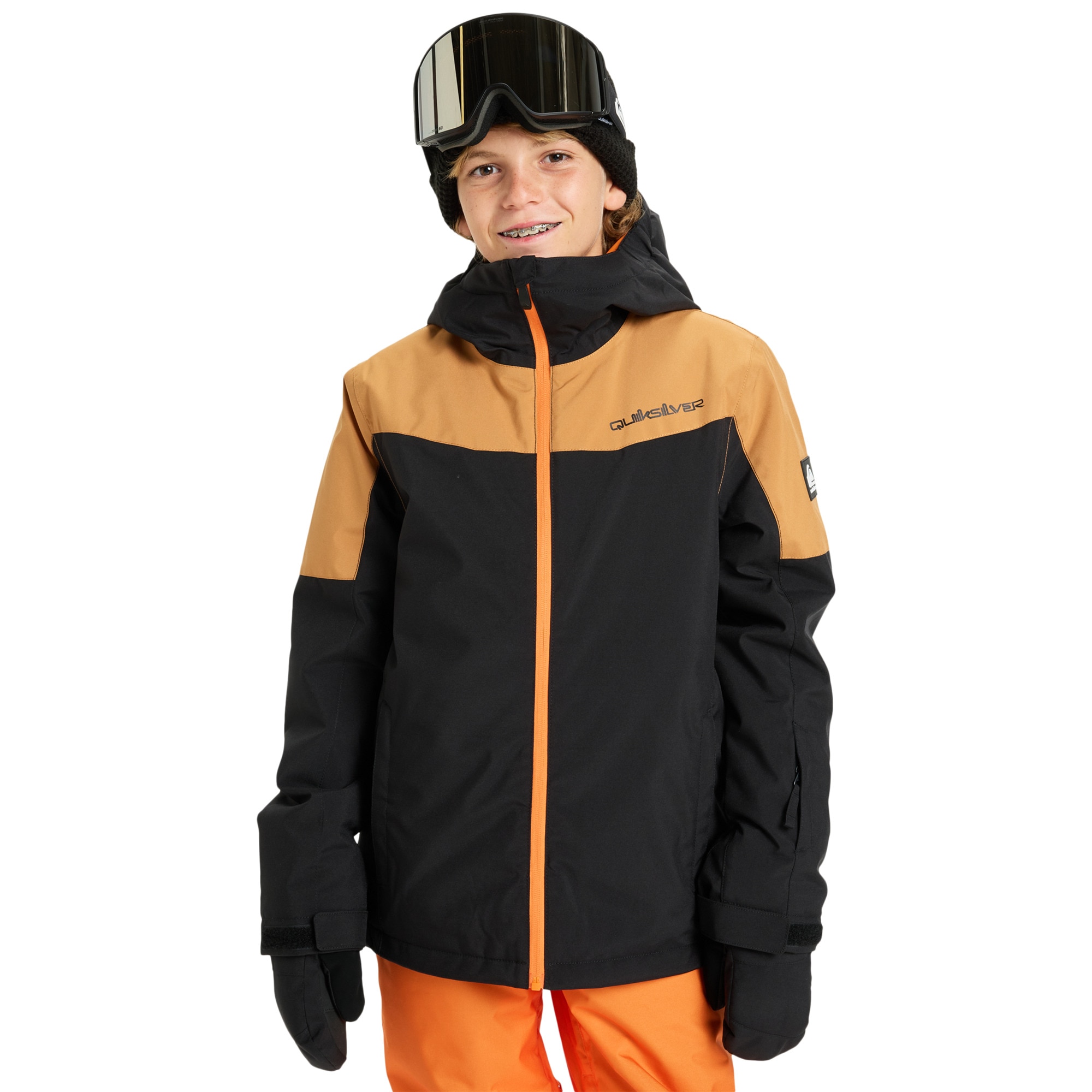 Chaqueta de niños Titano Quiksilver - Negro / Naranja Negro / Naranja-1