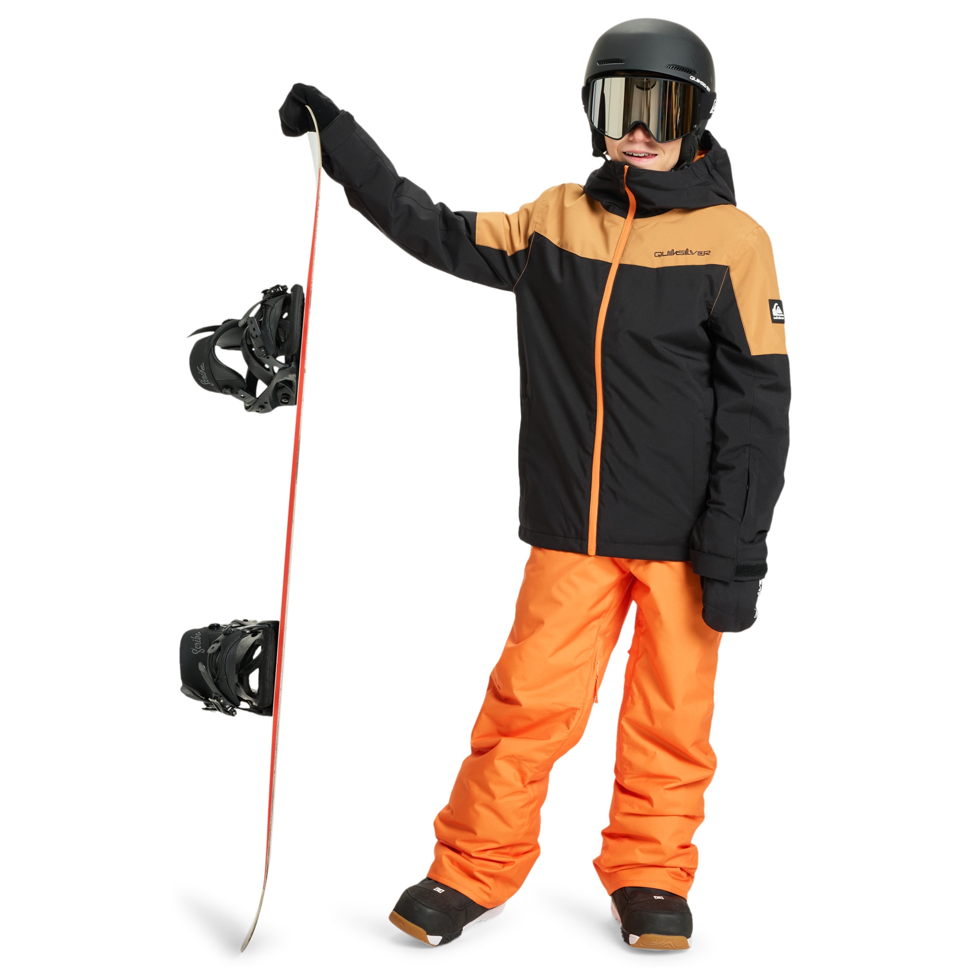 Chaqueta de niños Titano Quiksilver - Negro / Naranja Negro / Naranja-3