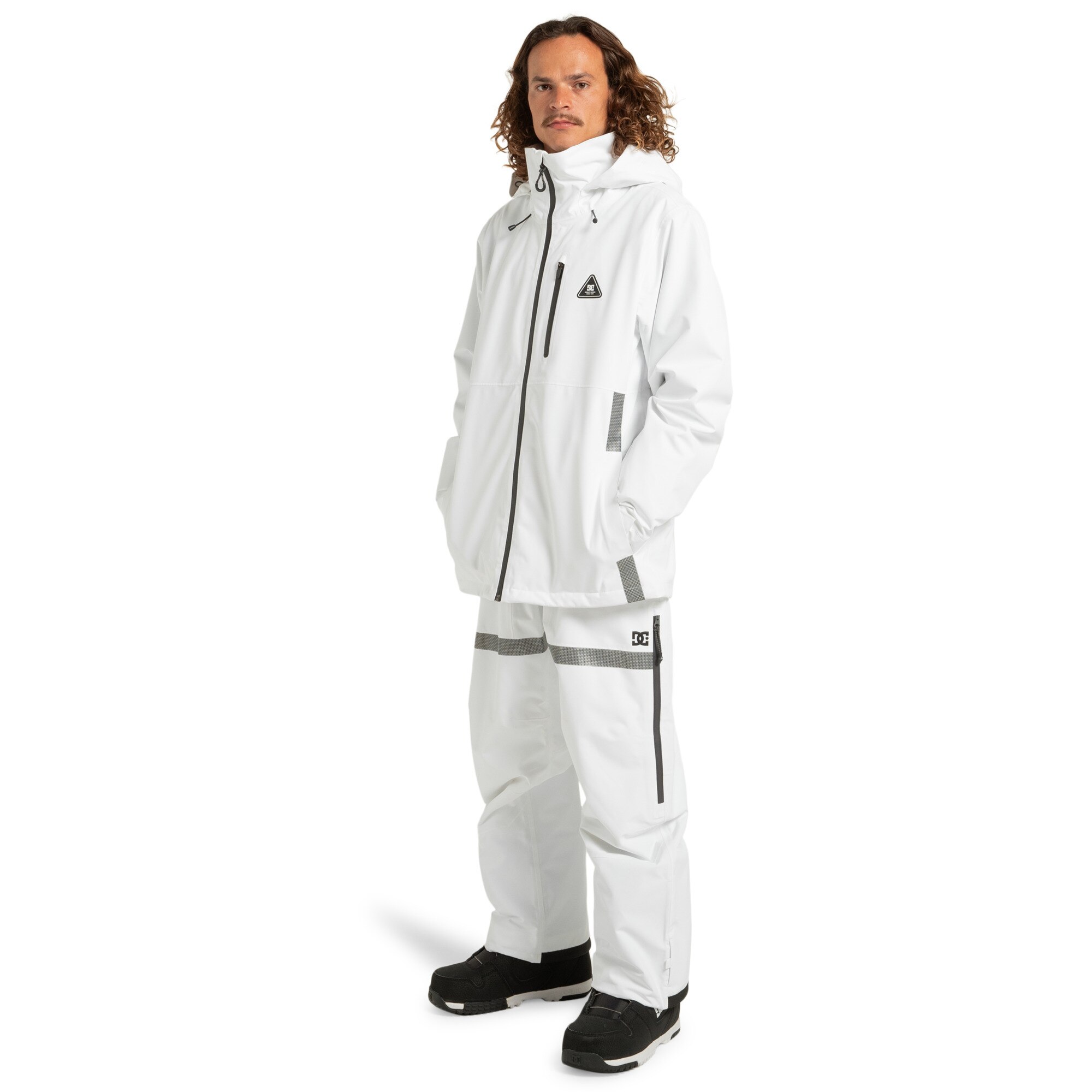 Pantalón de snow de hombre Squadron 30K DC Shoes - Negro Blanco-4
