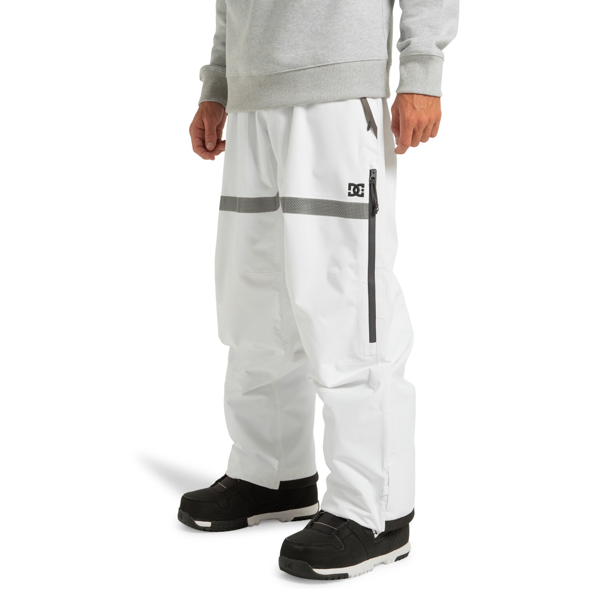 Pantalón de snow de hombre Squadron 30K DC Shoes - Negro Blanco-5