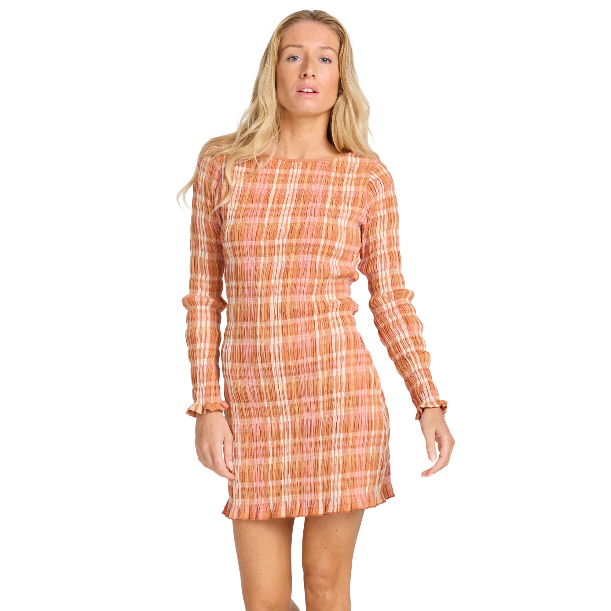 Billabong Minivestido de mujer Check Me Out Marrón