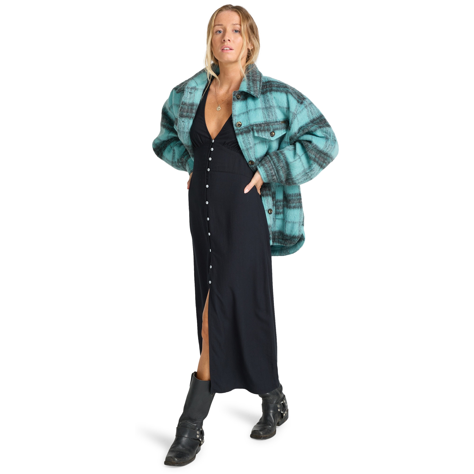 Imagen 4 de Chaqueta de mujer Lucky Star Billabong - Verde azulado Verde azulado