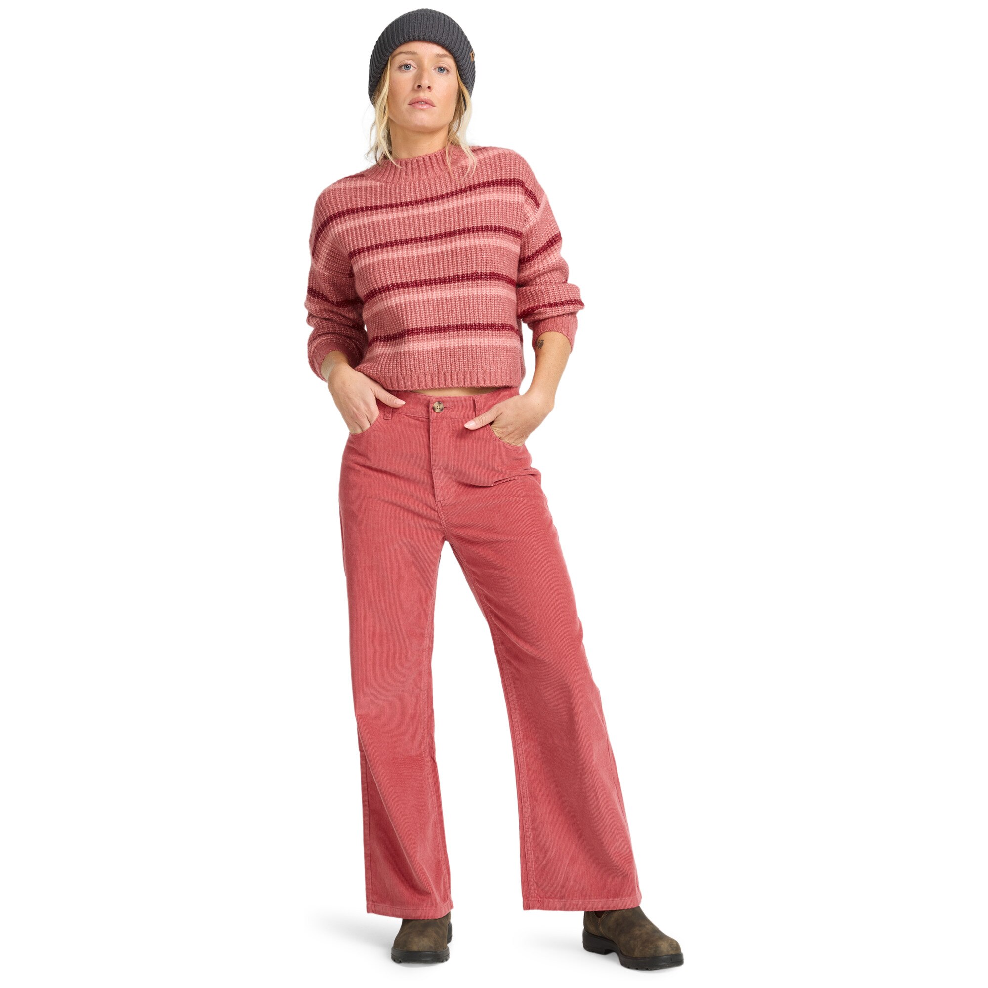 Pantalón de mujer Be Free Cord Billabong - Gris Gris-2
