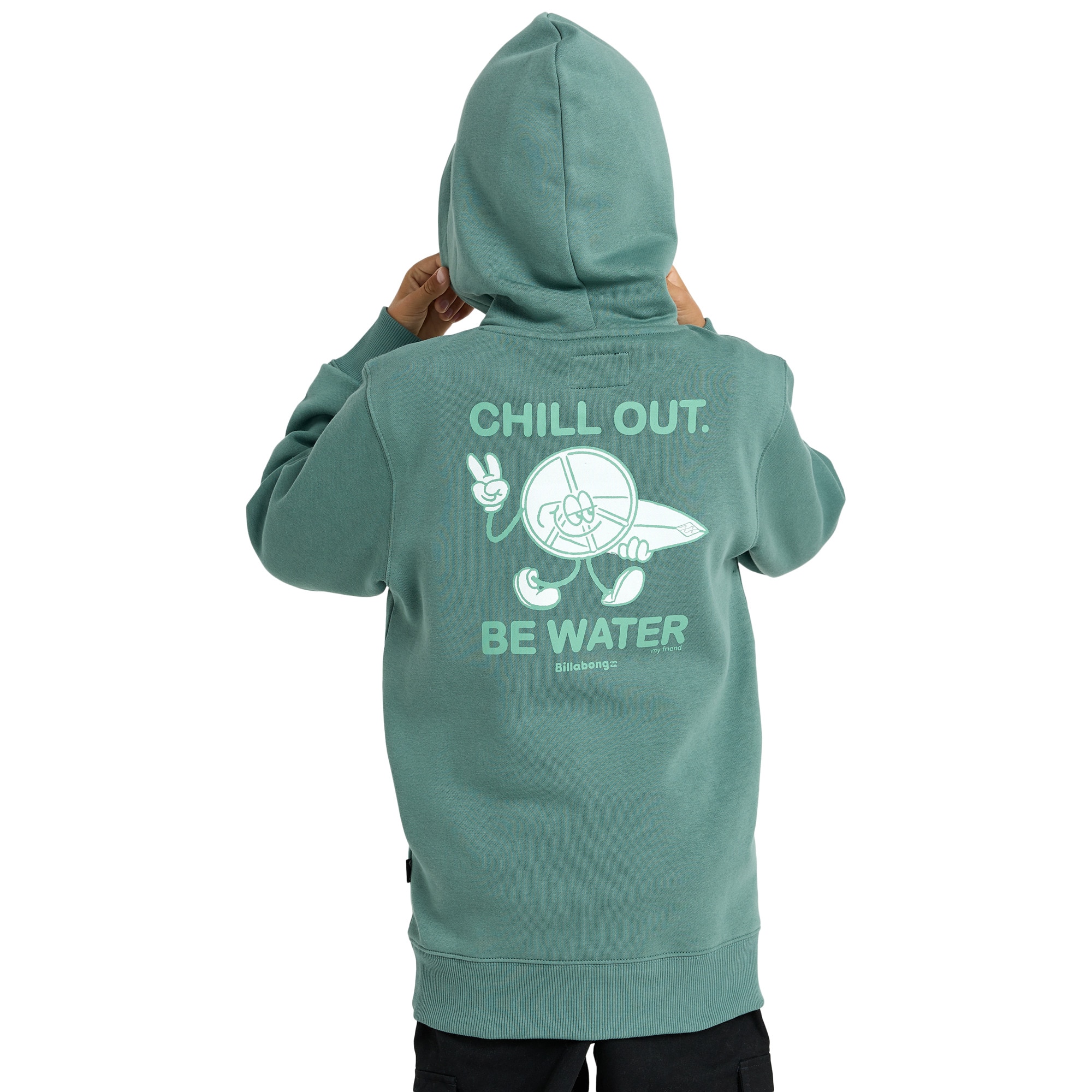 Sudadera de niños Foundation Po Billabong - Verde Verde-4