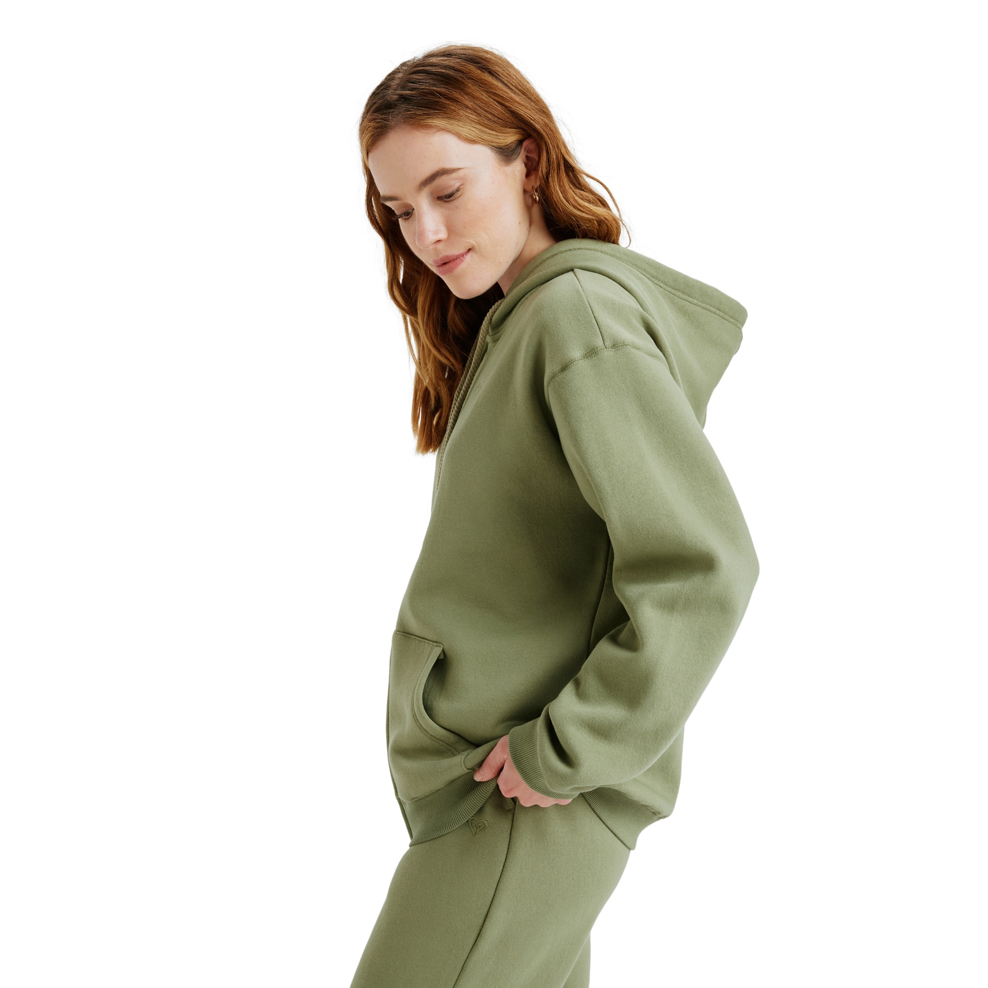 Imagen 3 de Sudadera de mujer Surf Stoked Zipped Brushed Roxy - Verde Verde