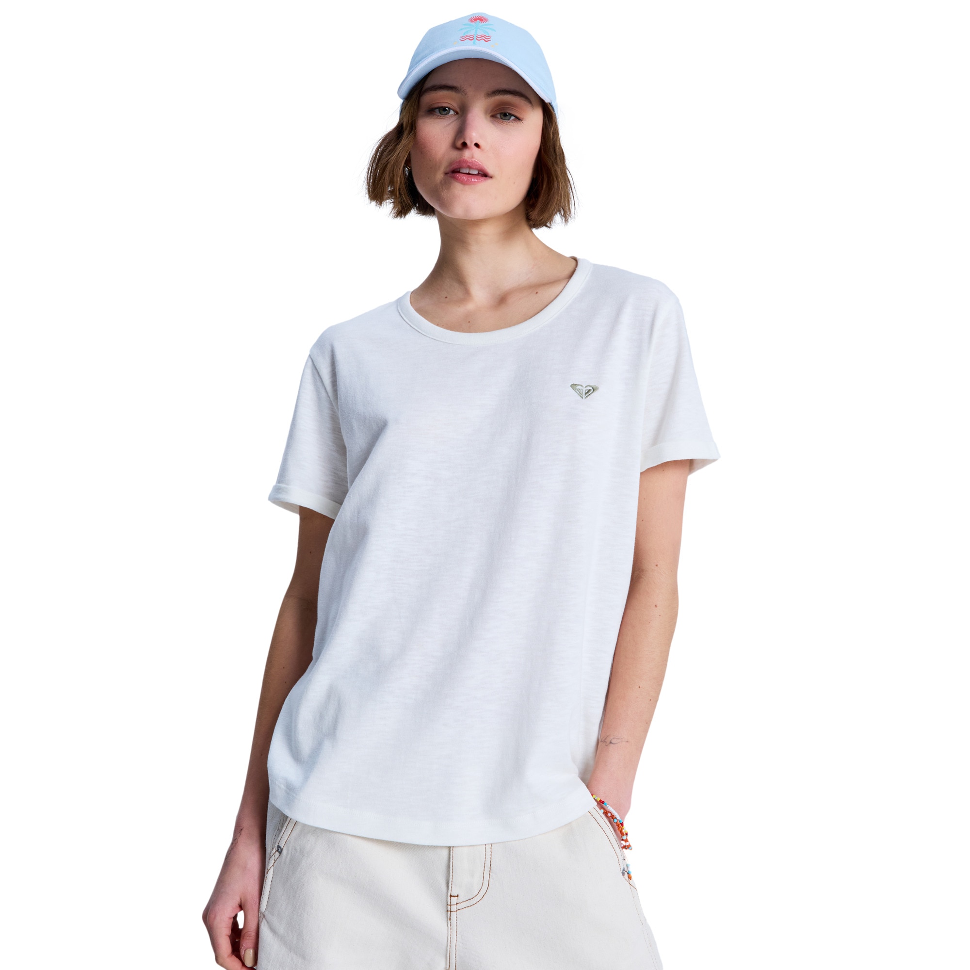 Camisetas de mujer Oceanwave Regular Emby Roxy - Blanco Blanco-1