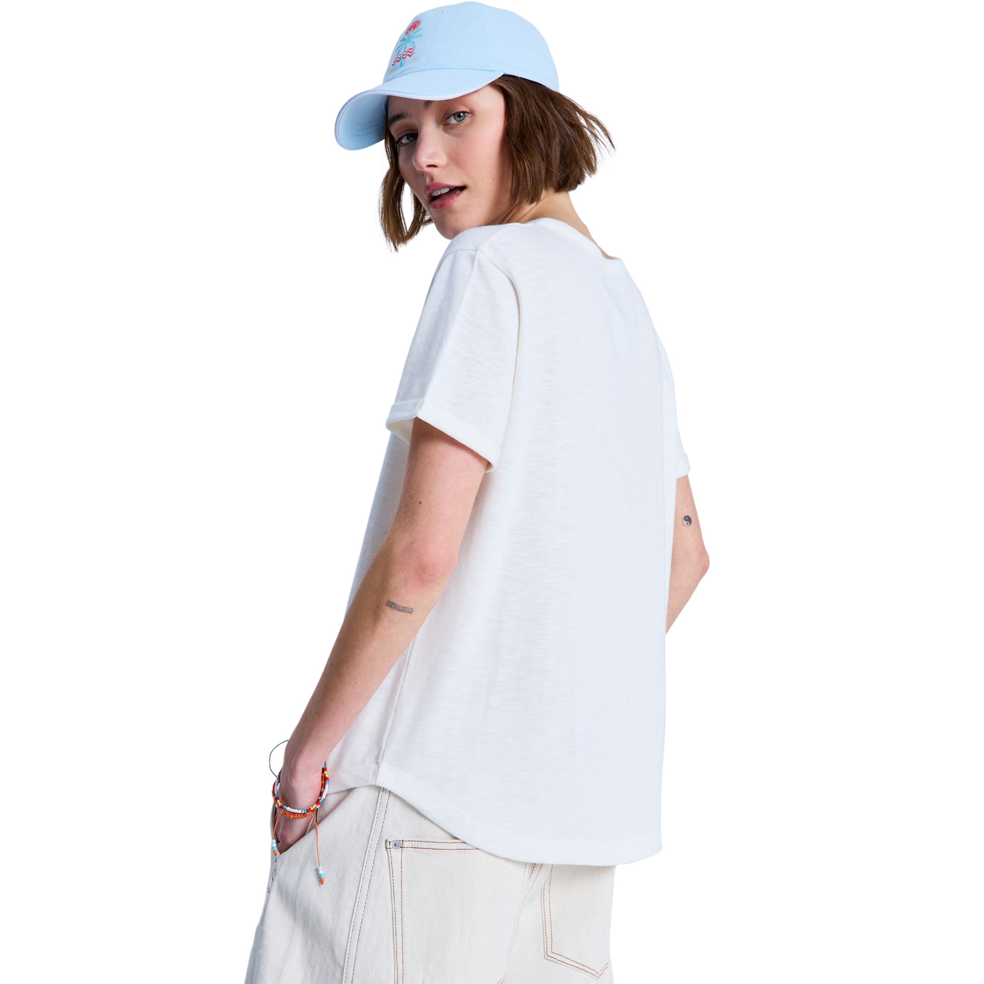 Camisetas de mujer Oceanwave Regular Emby Roxy - Blanco Blanco-2