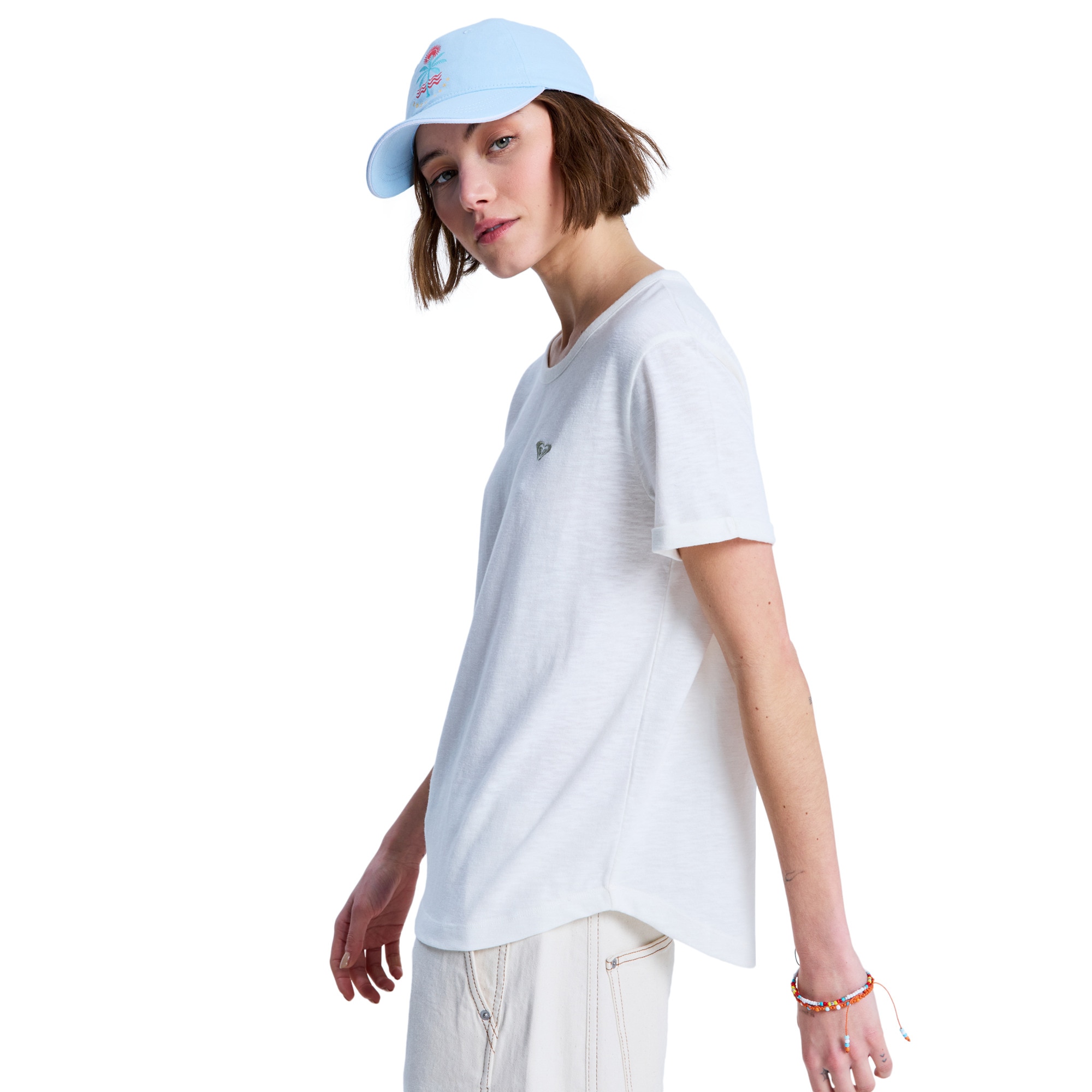 Camisetas de mujer Oceanwave Regular Emby Roxy - Blanco Blanco-3