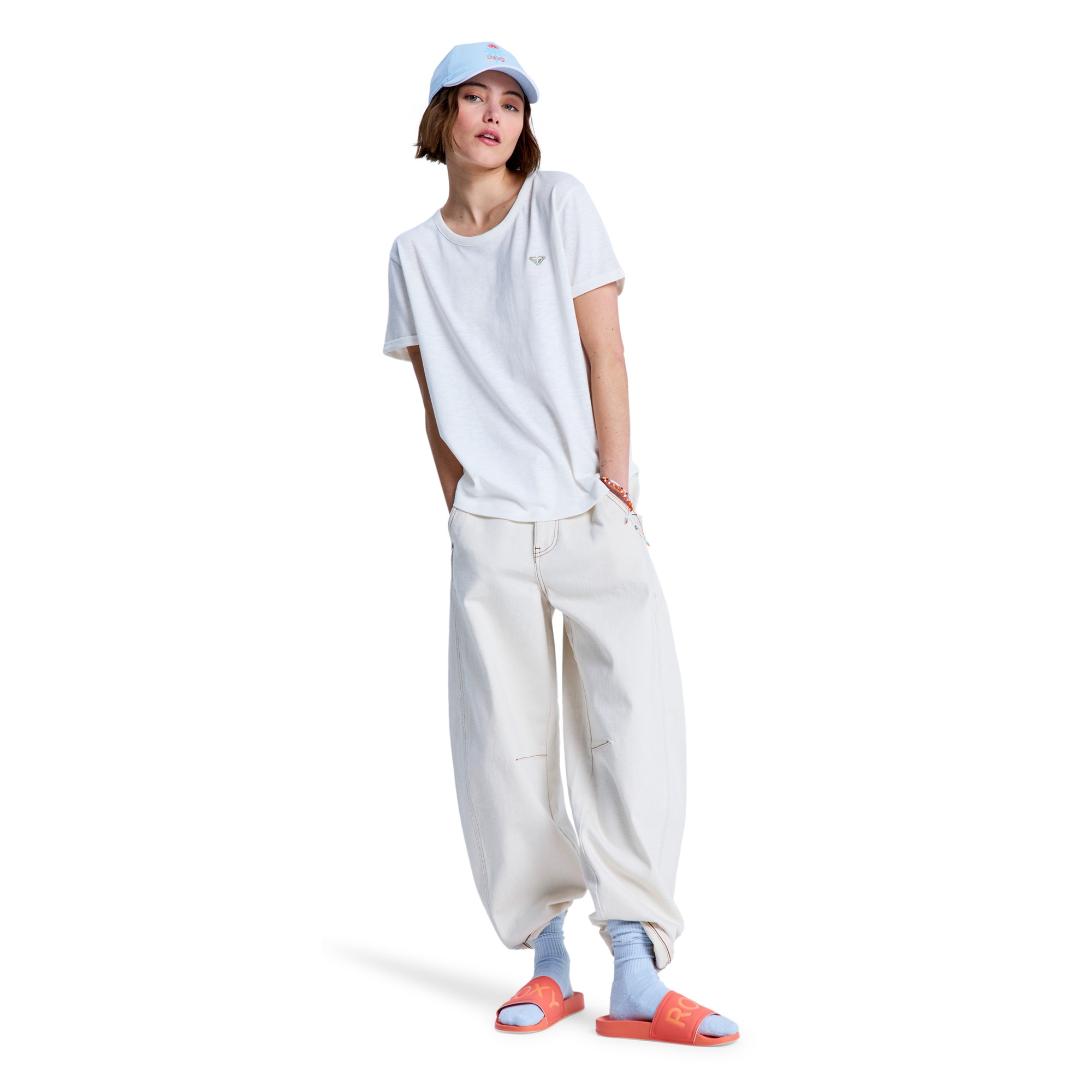 Camisetas de mujer Oceanwave Regular Emby Roxy - Blanco Blanco-5