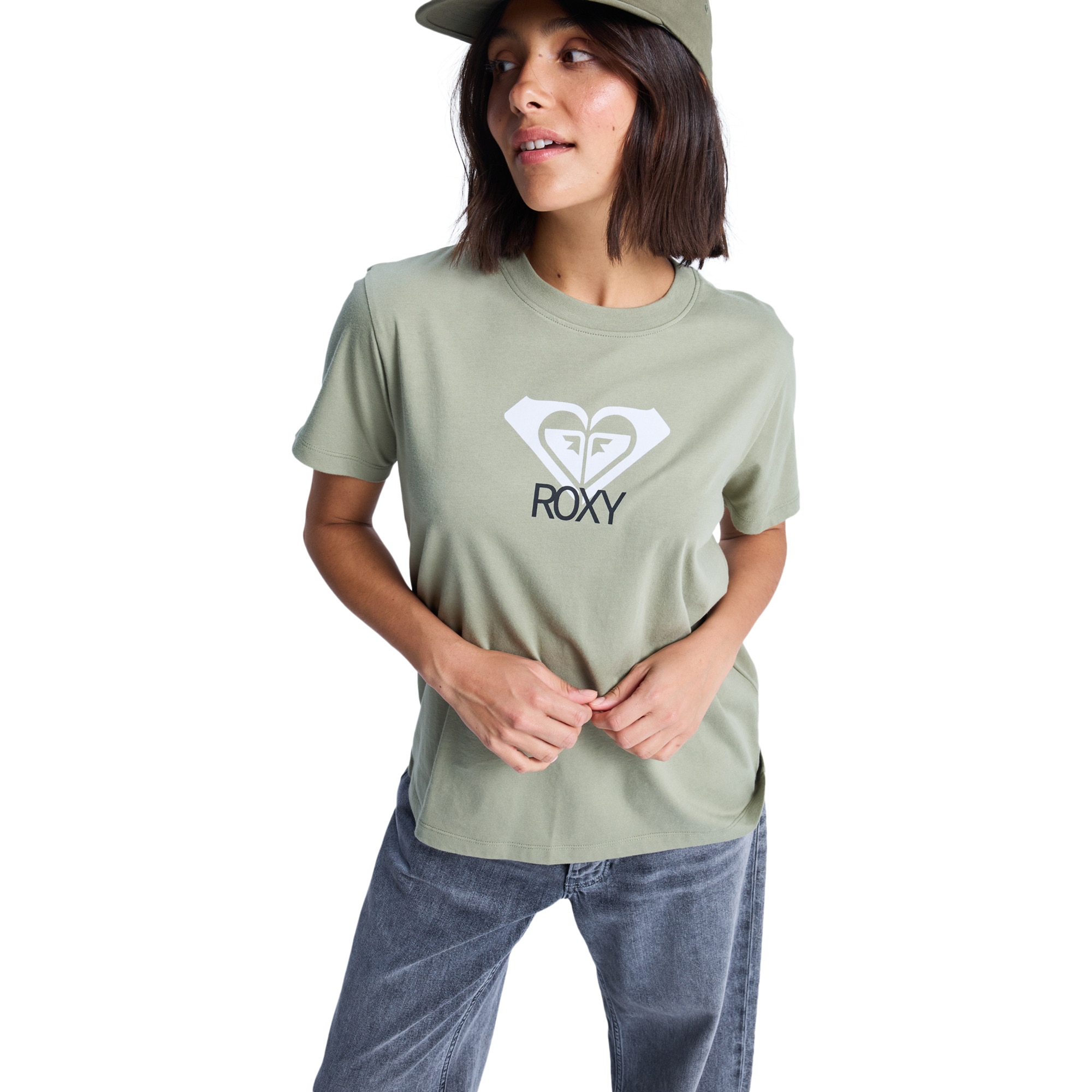 Roxy Camisetas de mujer Ocean Road Art Rosa