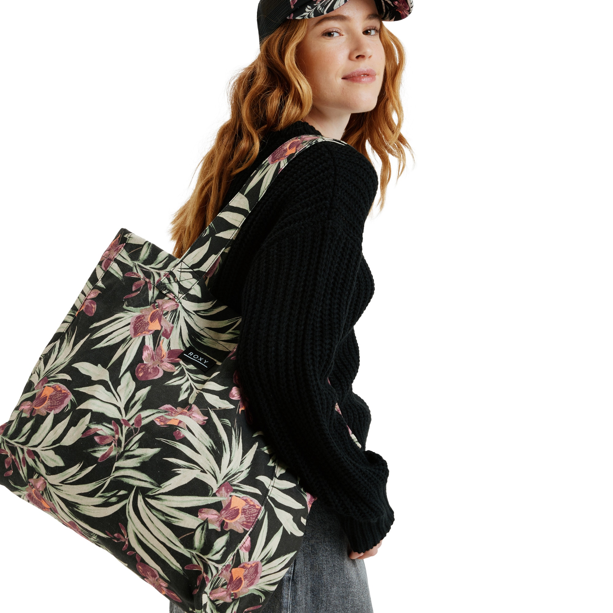 Bolsa grande de tela de mujer Anti Bad Vibes Roxy
