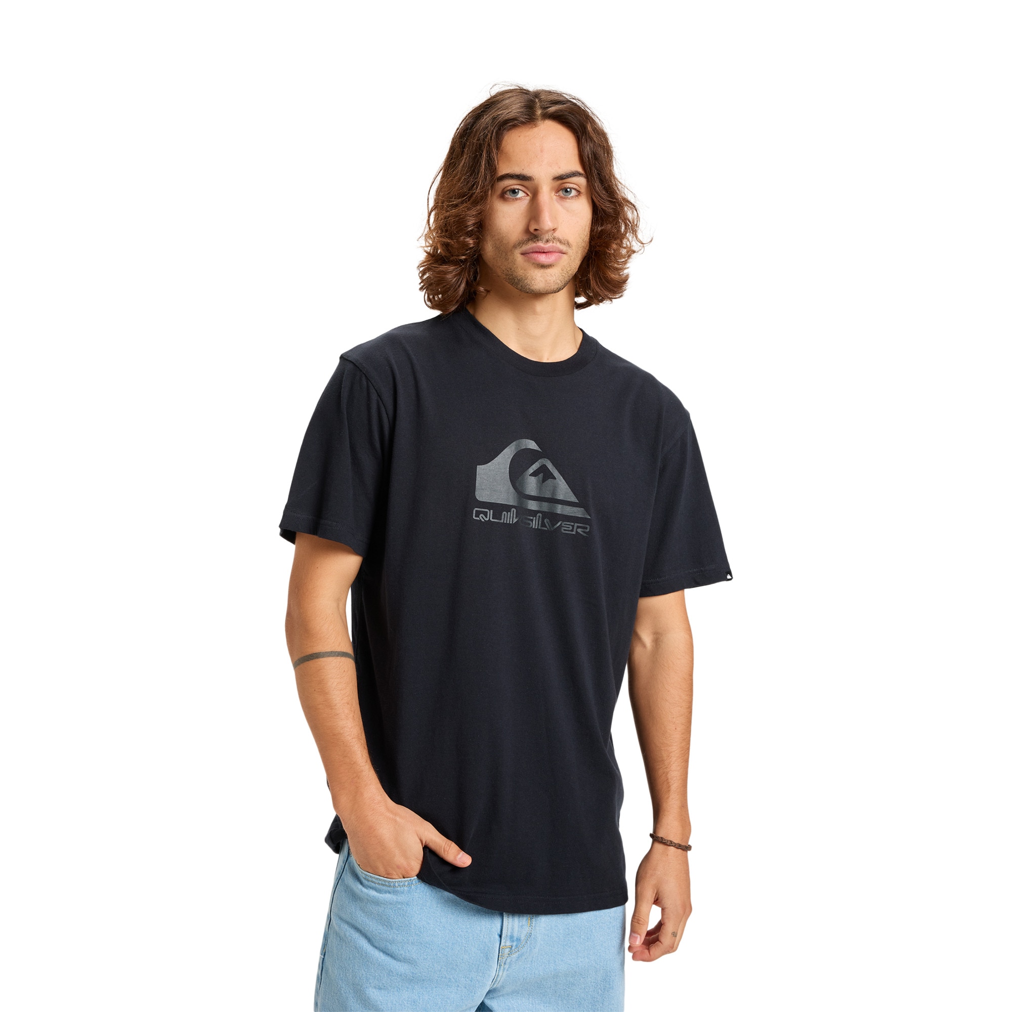 Camiseta de hombre Ev Comp Logo Quiksilver - Negro Negro-1
