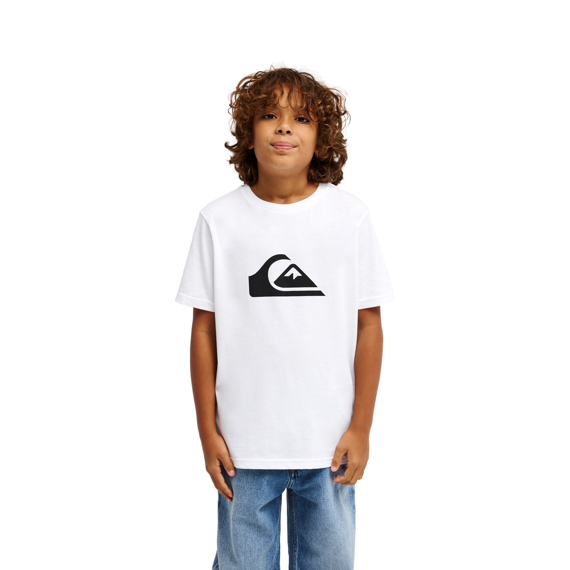 Camiseta de niños Ev Comp Logo Quiksilver - Blanco Blanco-1