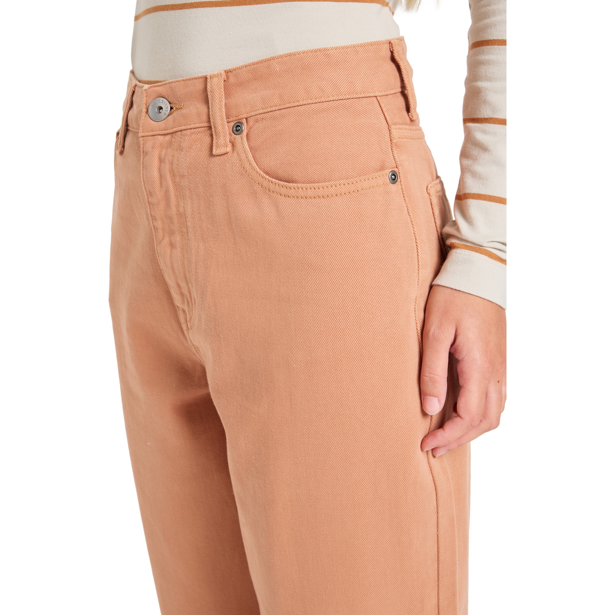 Pantalón de mujer Baggy Carrot Color Quiksilver - Marrón Marrón-4