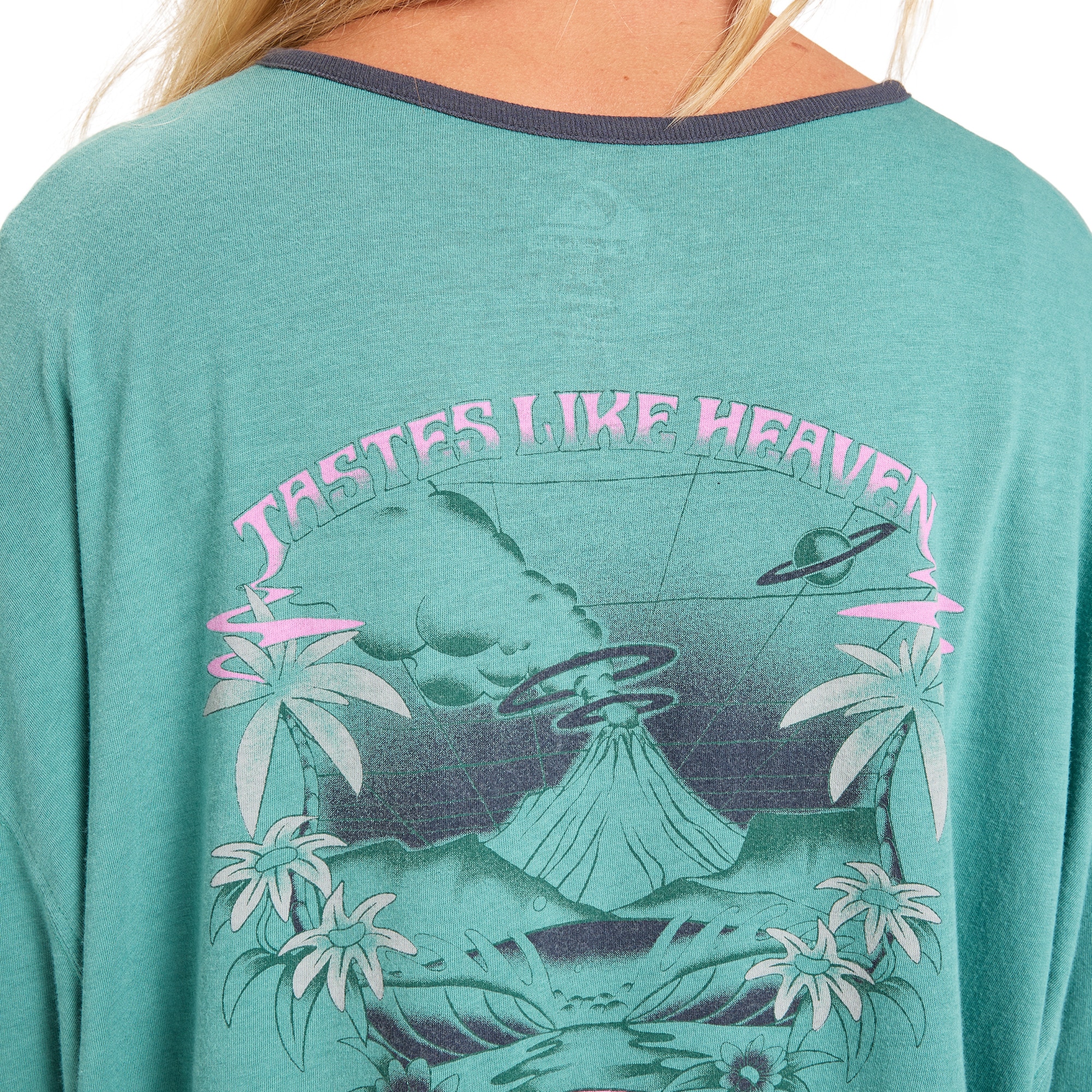 Imagen 6 de Camiseta de mujer Henley Quiksilver - Verde Agua Verde Agua