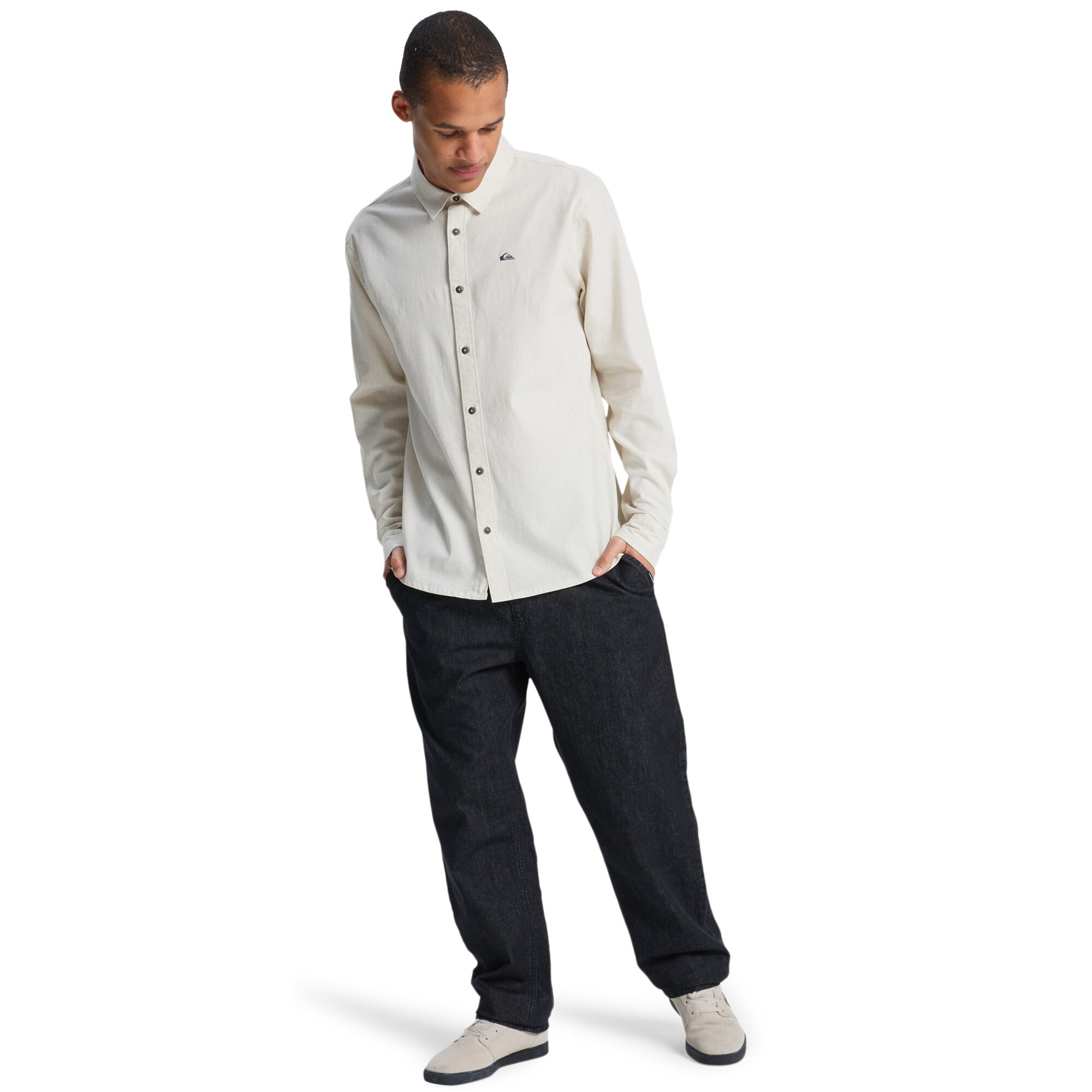 Vaquero de hombre Taxer Regular Denim Quiksilver - Negro Negro-5