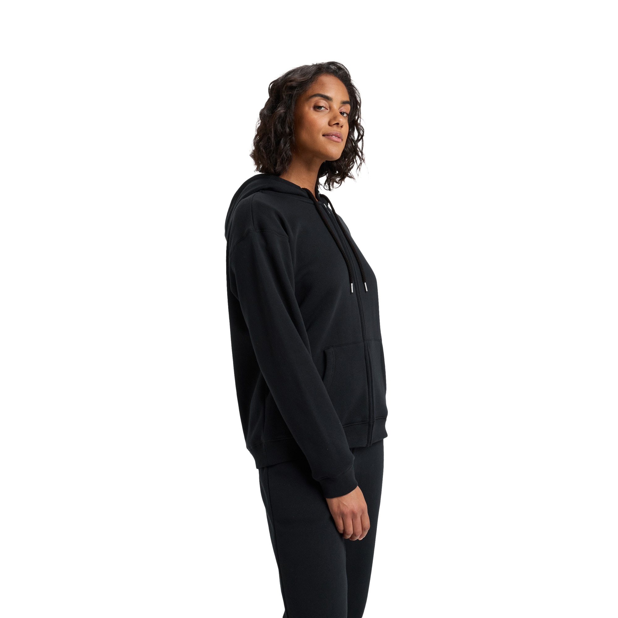 Imagen 3 de Sudadera de mujer Surf Stoked Zipped Brushed Roxy - Negro Negro
