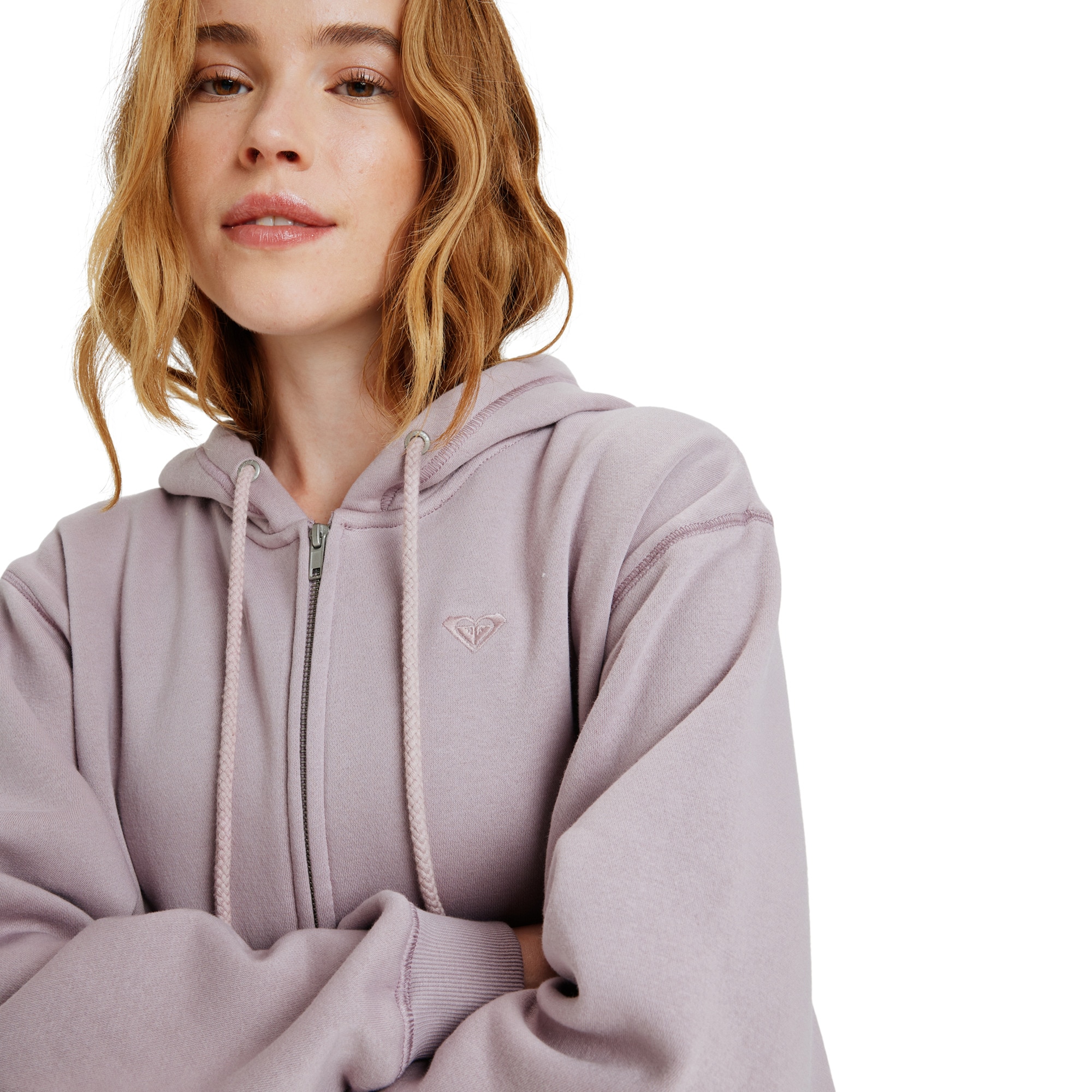 Imagen 5 de Sudadera de mujer Surf Stoked Zipped Brushed Roxy - Morado Morado