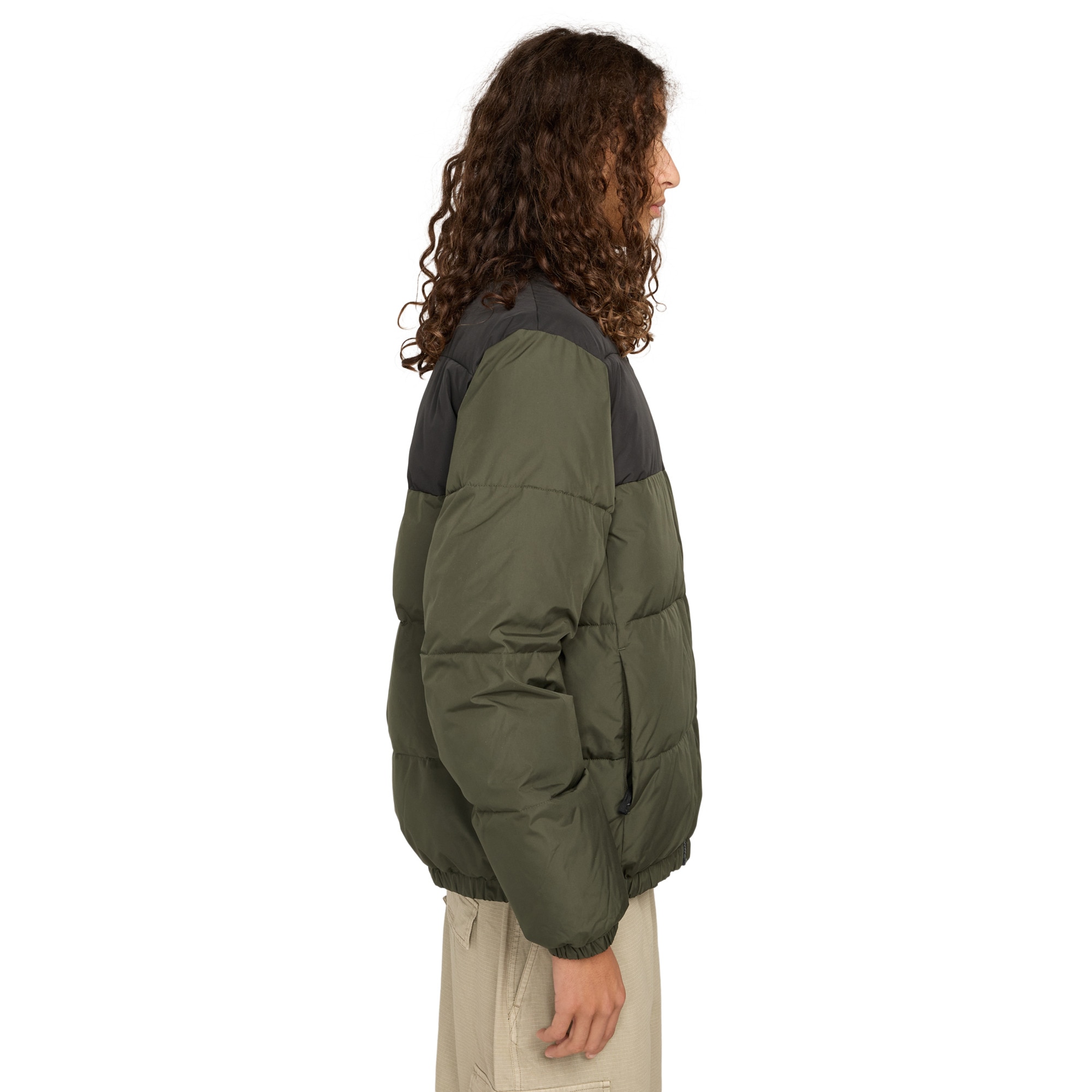 Chaqueta de hombre Classic Puffer Element - Negro / Verde Negro / Verde-3