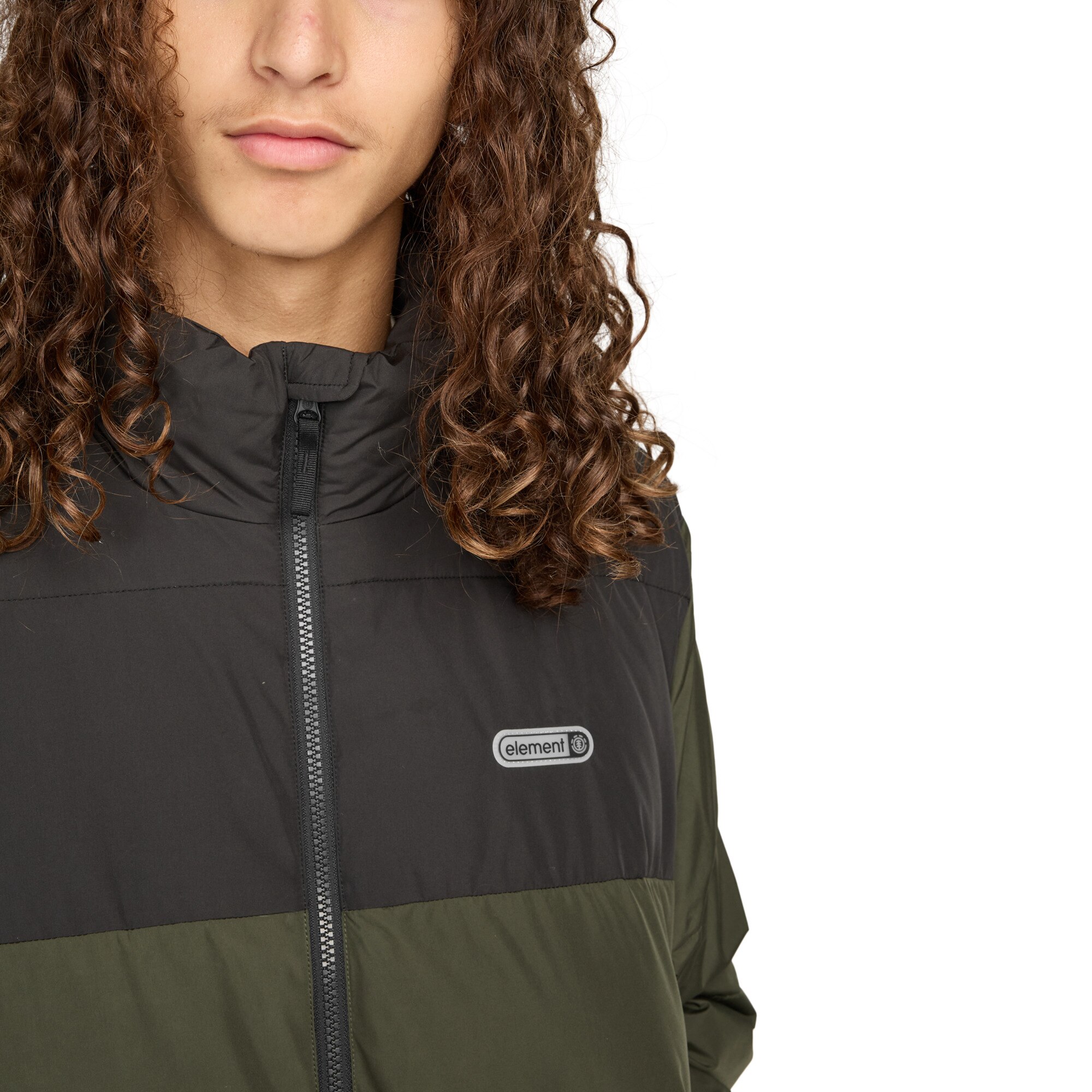 Chaqueta de hombre Classic Puffer Element - Negro / Verde Negro / Verde-4