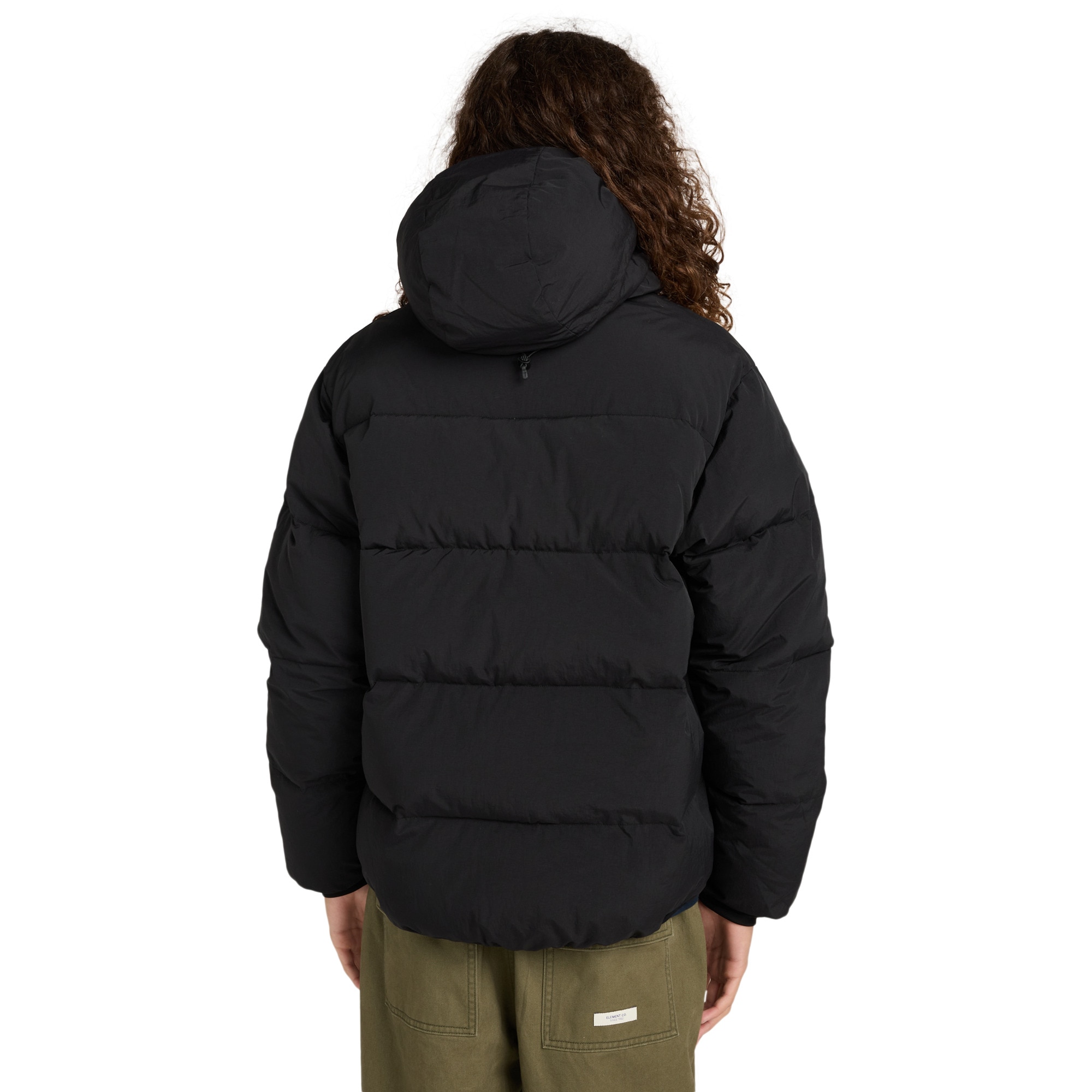 Chaqueta de hombre Hooded Puffer Element - Negro Negro-2