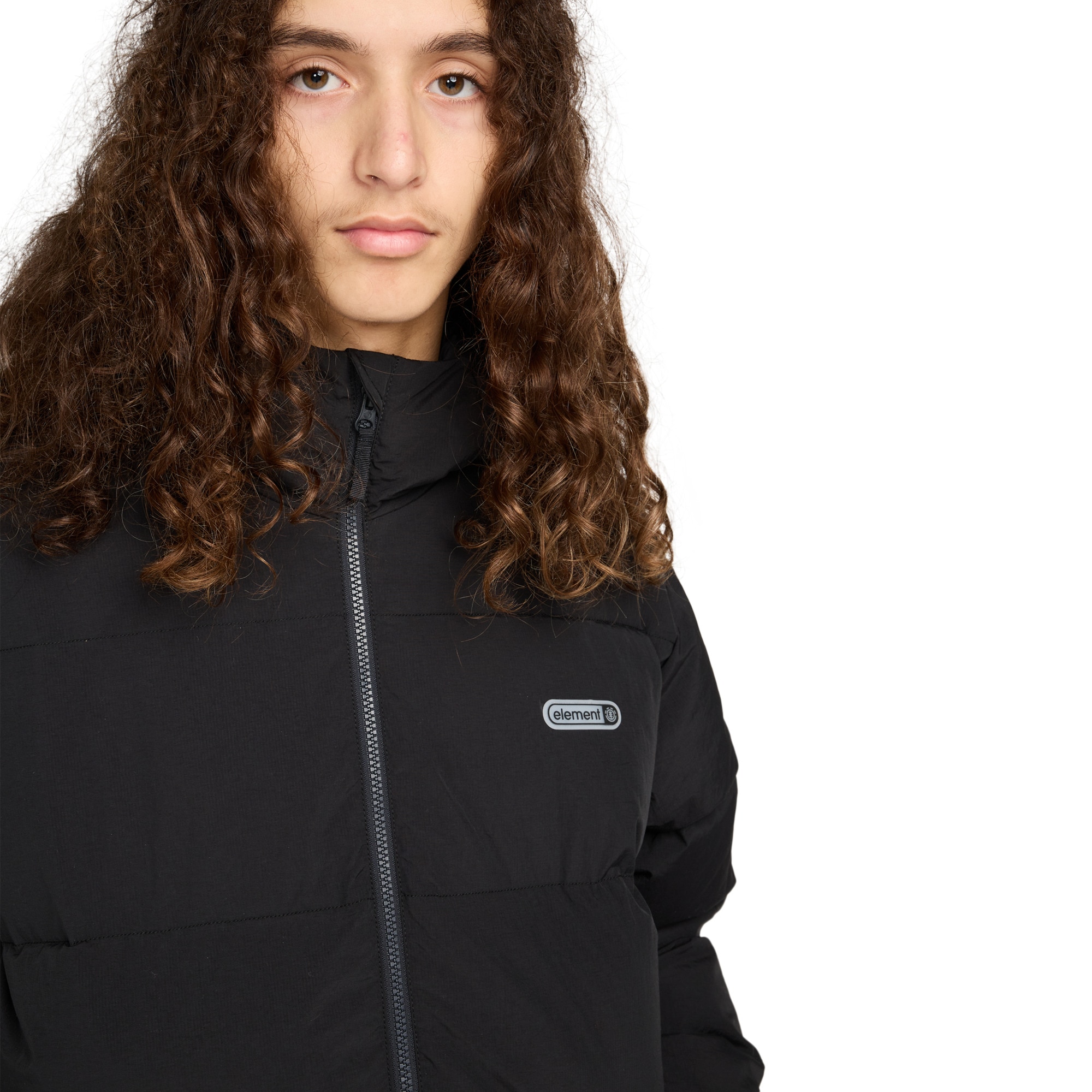 Chaqueta de hombre Hooded Puffer Element - Negro Negro-4