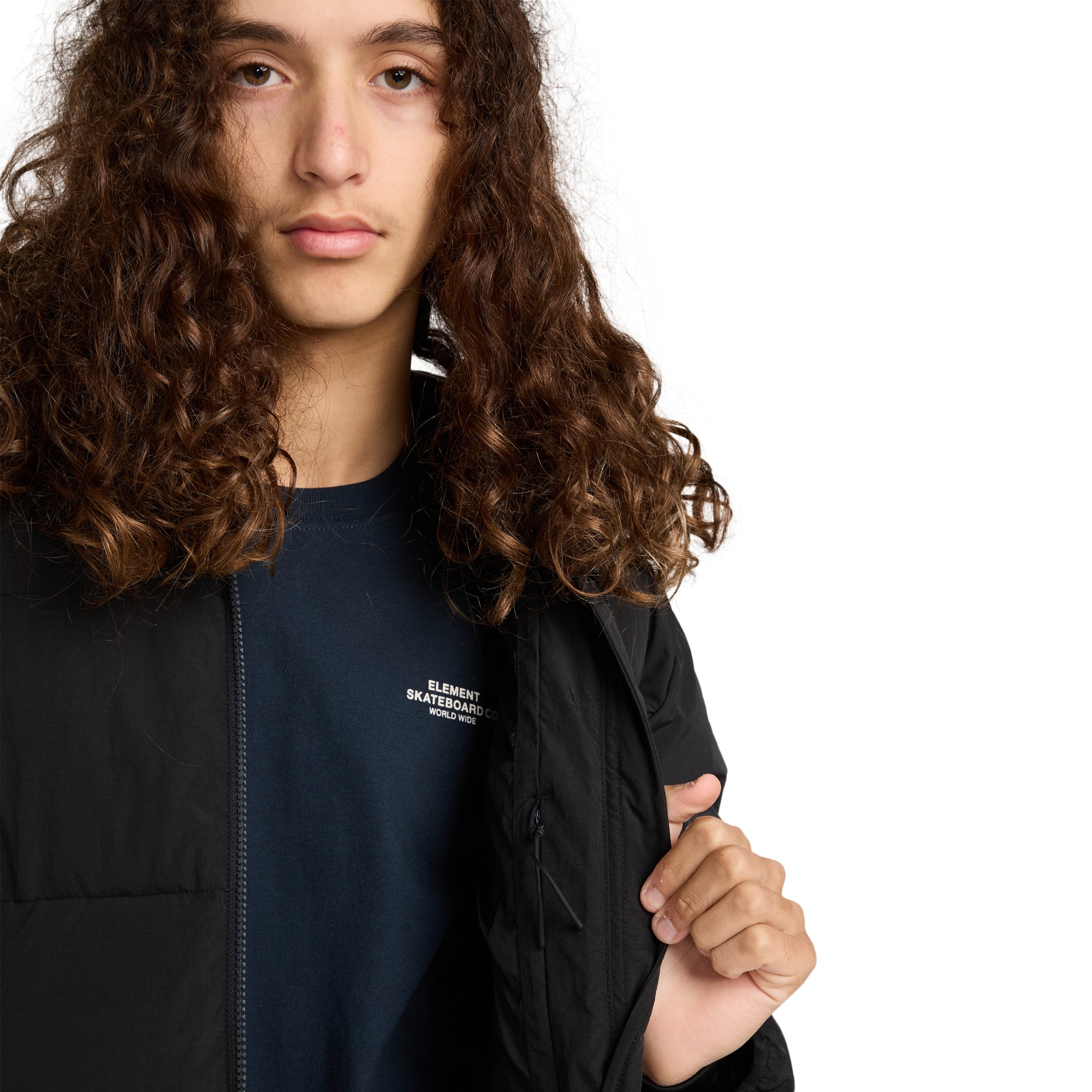 Chaqueta de hombre Hooded Puffer Element - Negro Negro-6