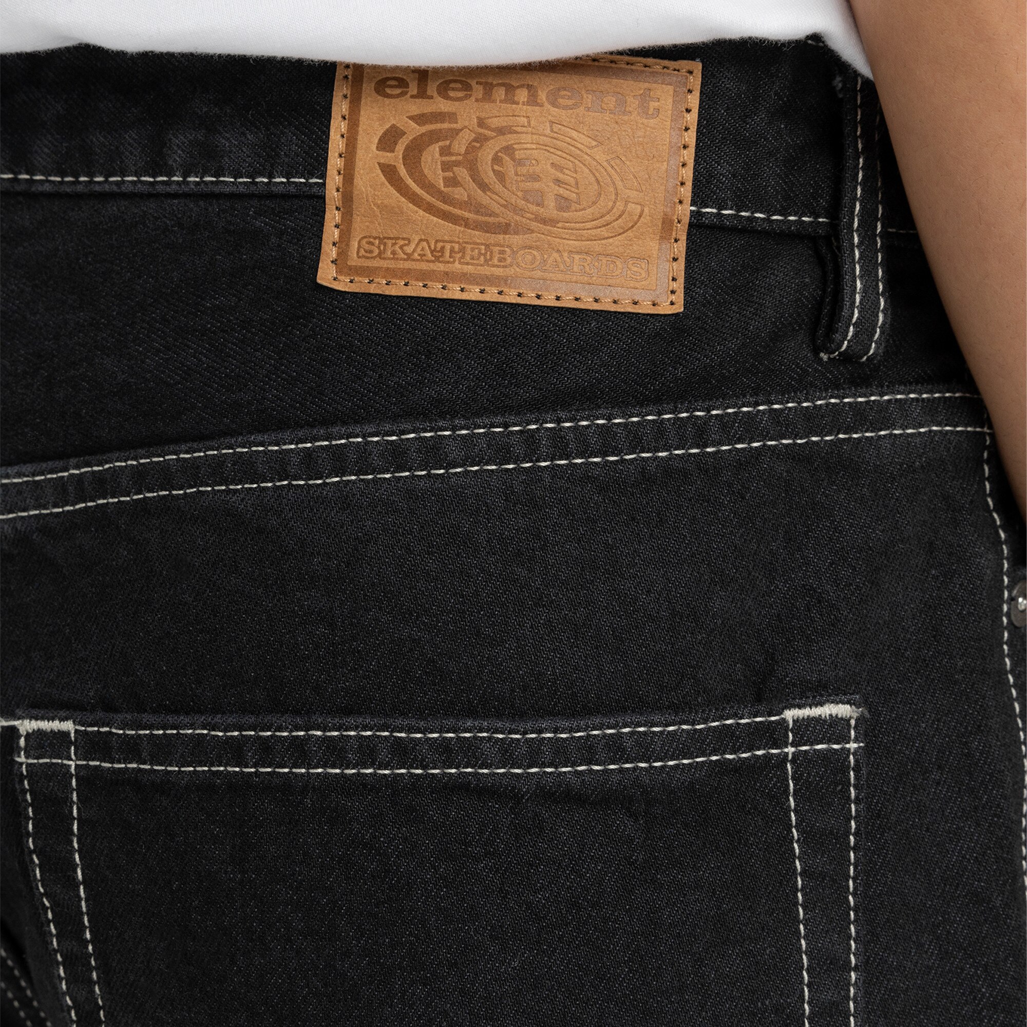 Vaquero de hombre Regular 5 Denim Element - Negro Negro-4