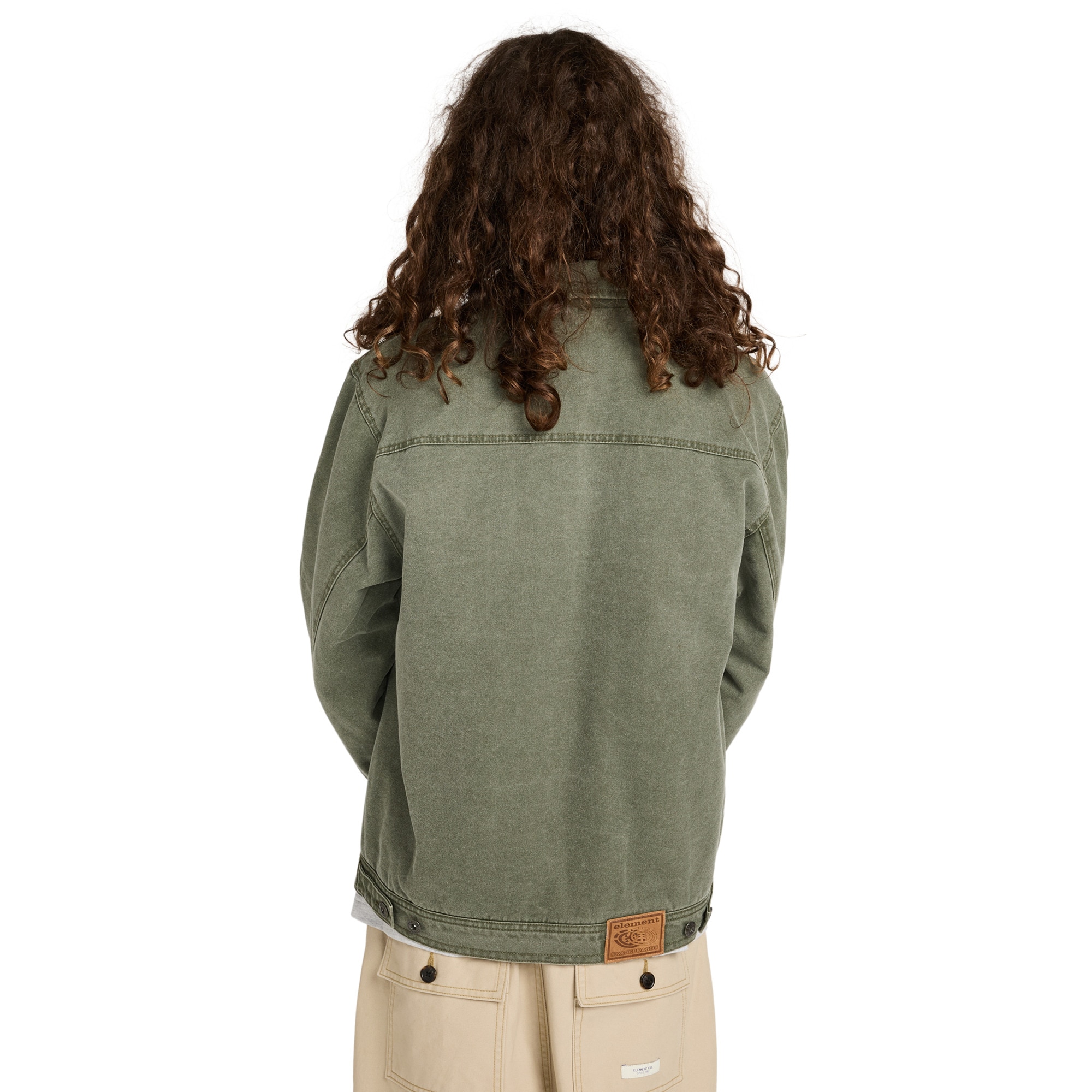 Chaqueta de hombre Trucker Canvas Element - Verde Verde-2