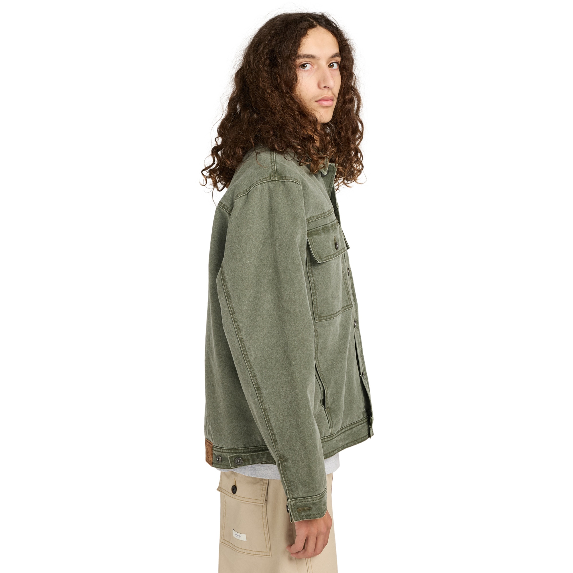 Chaqueta de hombre Trucker Canvas Element - Verde Verde-3