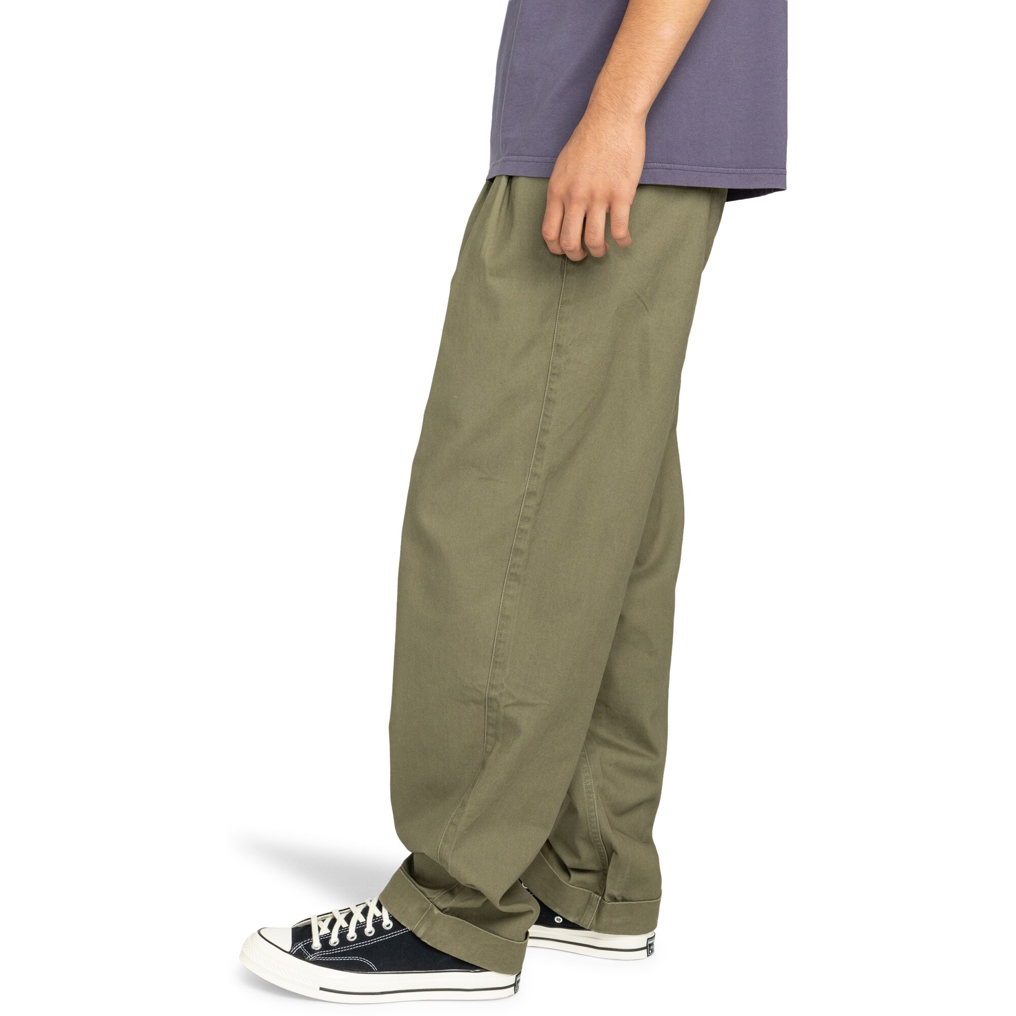 Pantalón de hombre Big Pleated Element - Verde Verde-3