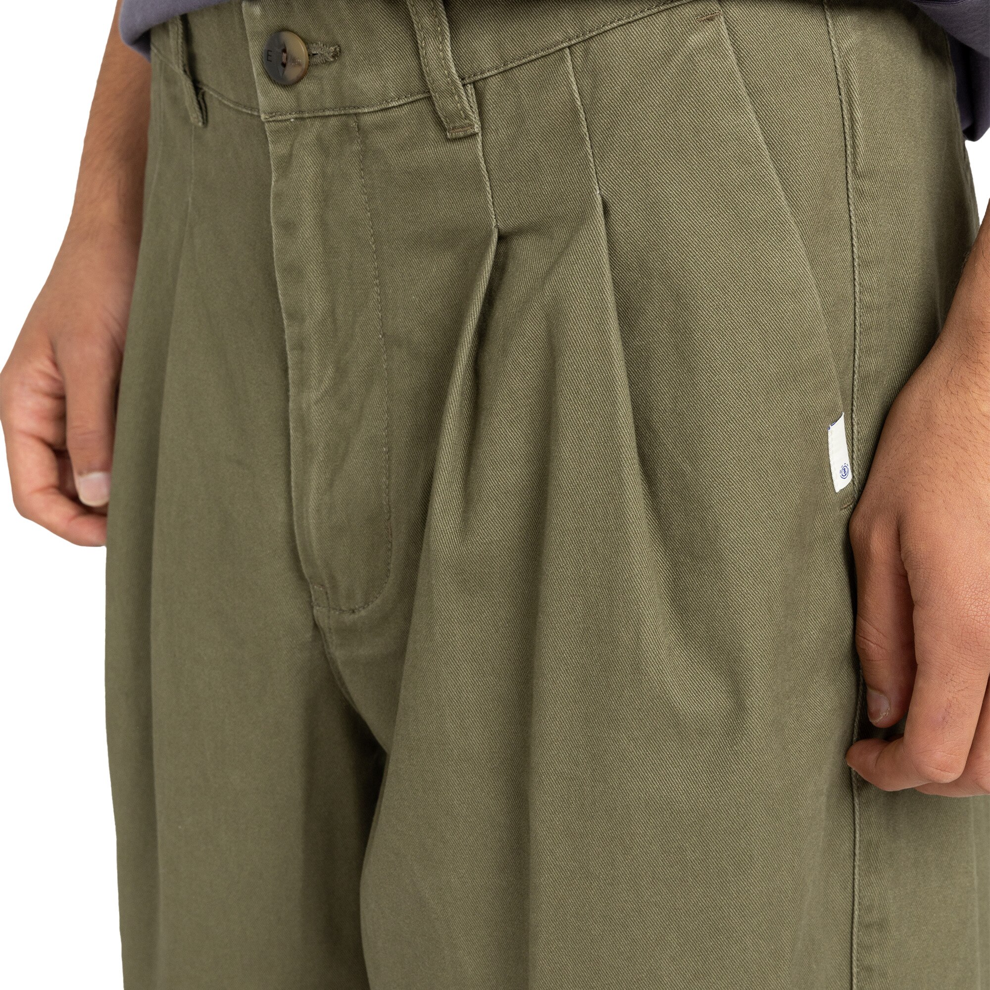 Pantalón de hombre Big Pleated Element - Verde Verde-4