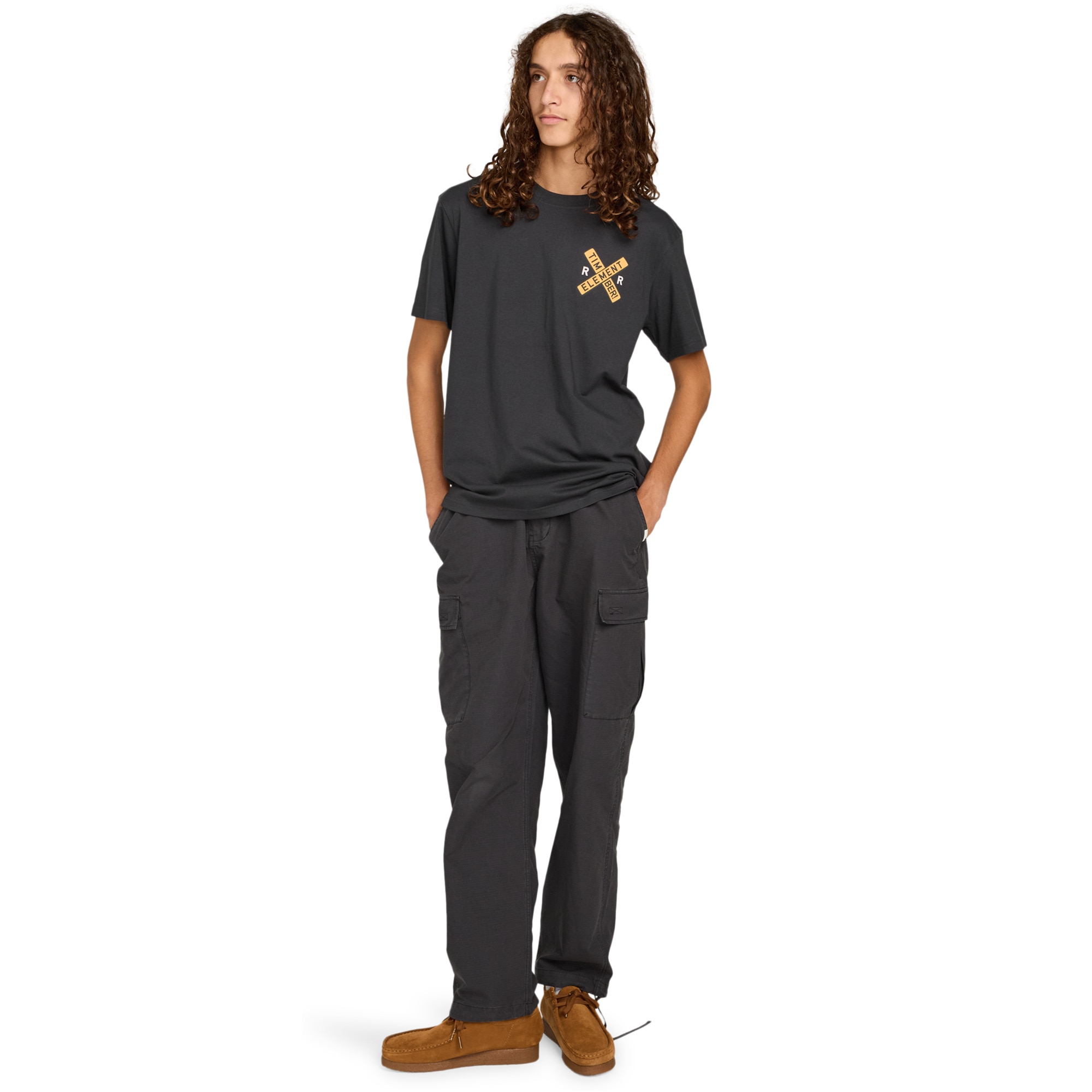 Camiseta de hombre Timber Signs Element - Negro Negro-5