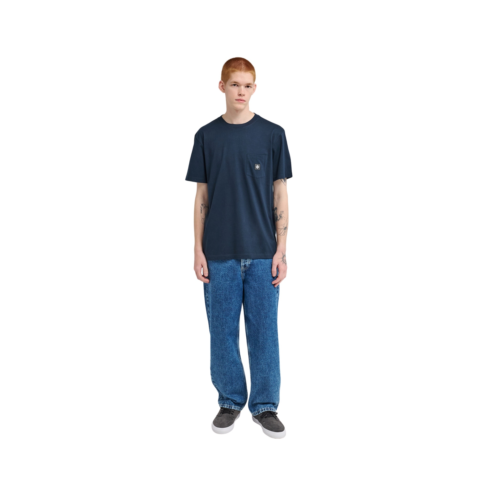Camiseta de hombre Icon Label Pocket Element - Azul oscuro Azul oscuro-3