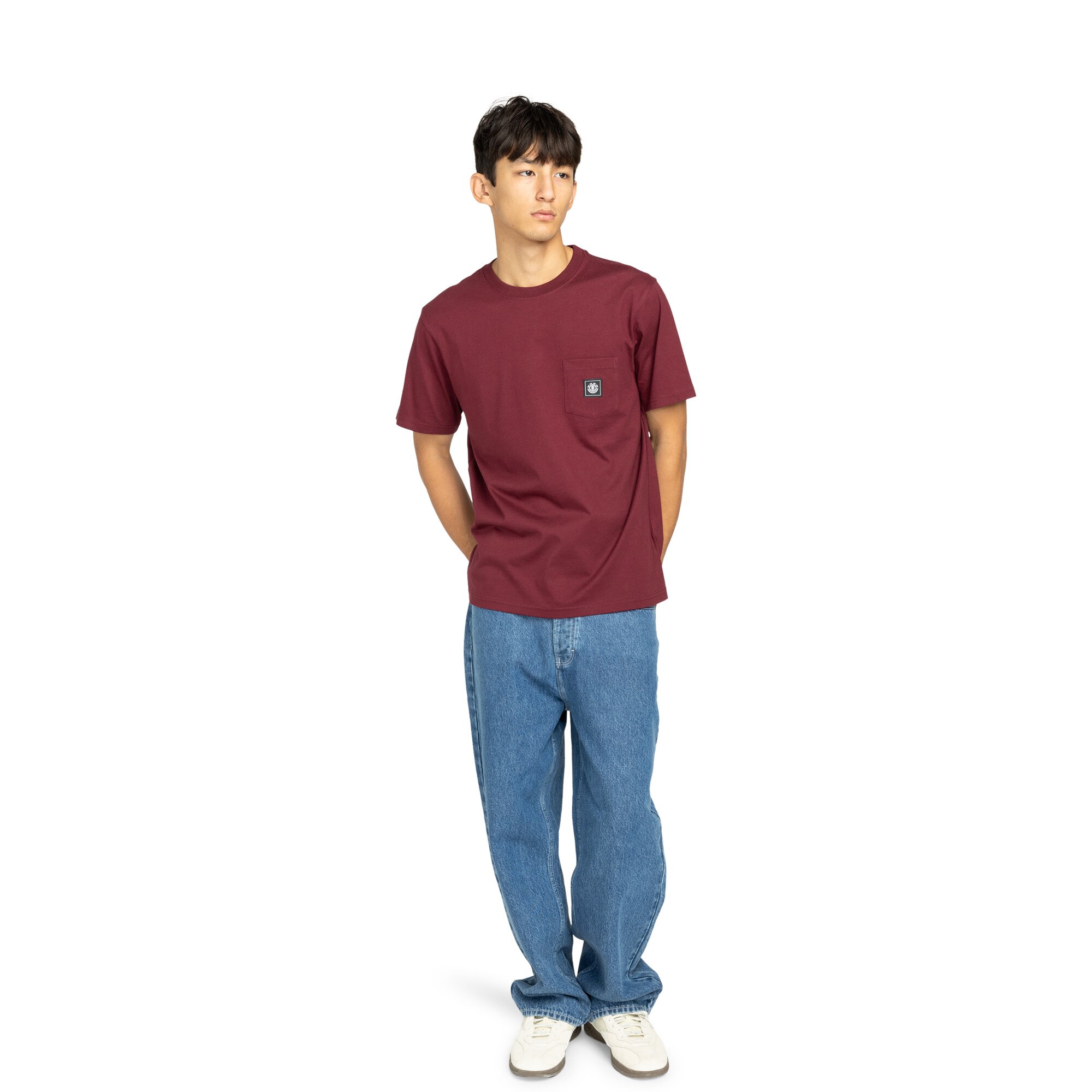 Camiseta de hombre Icon Label Pocket Element - Rojo Rojo-5