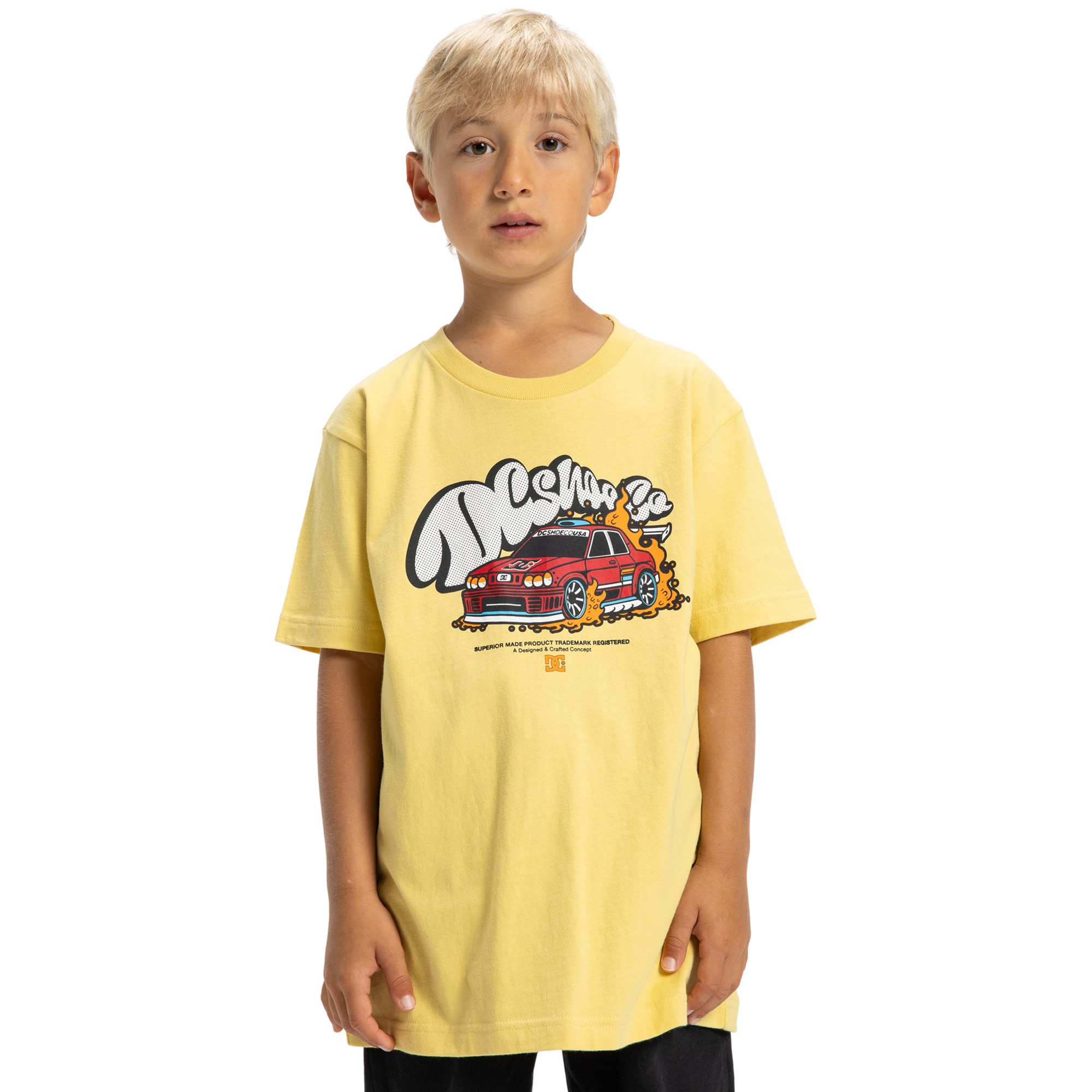 DC Shoes Camiseta de niños Tire Fire Amarillo