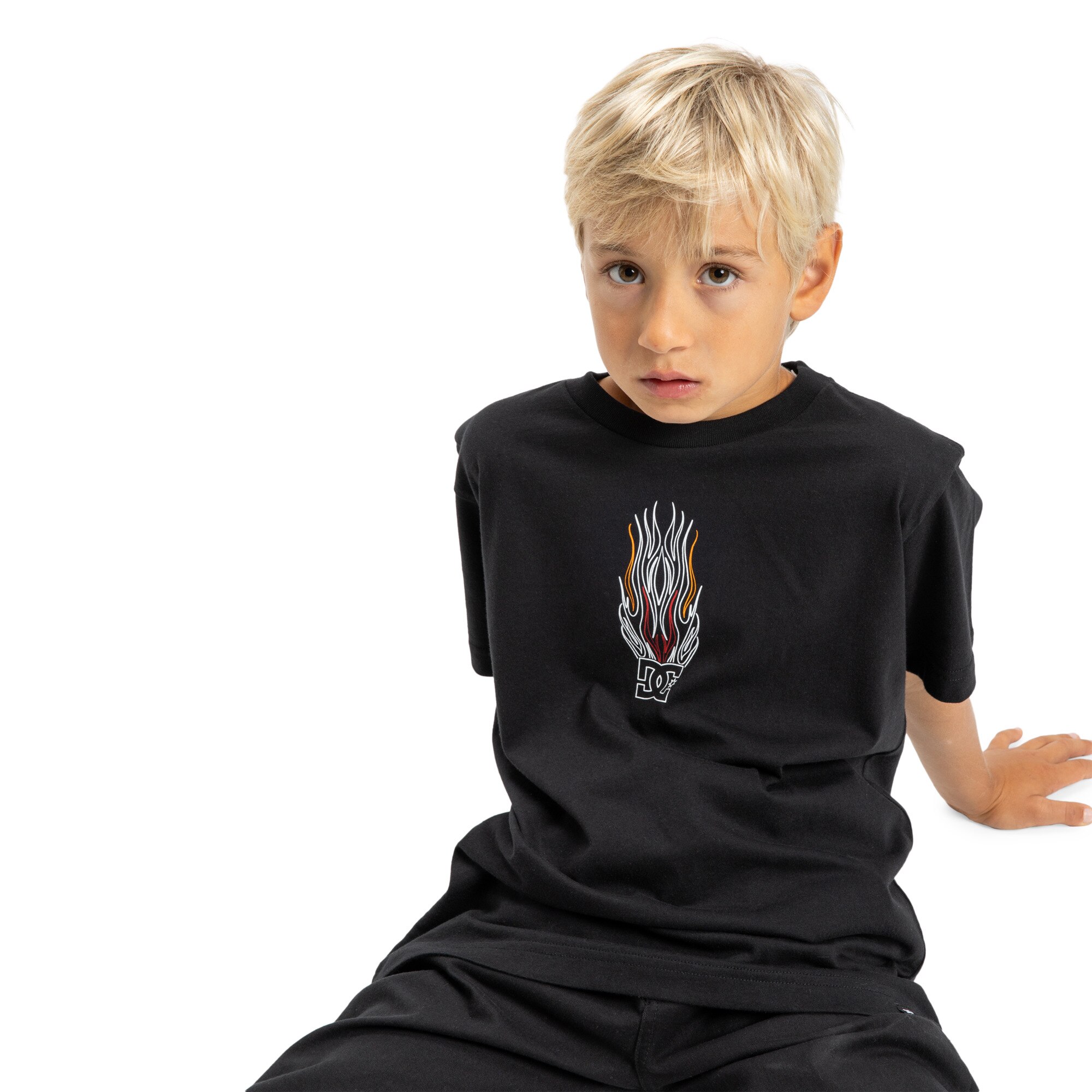 Camiseta de niños Burnt Out DC Shoes - Negro Negro-4