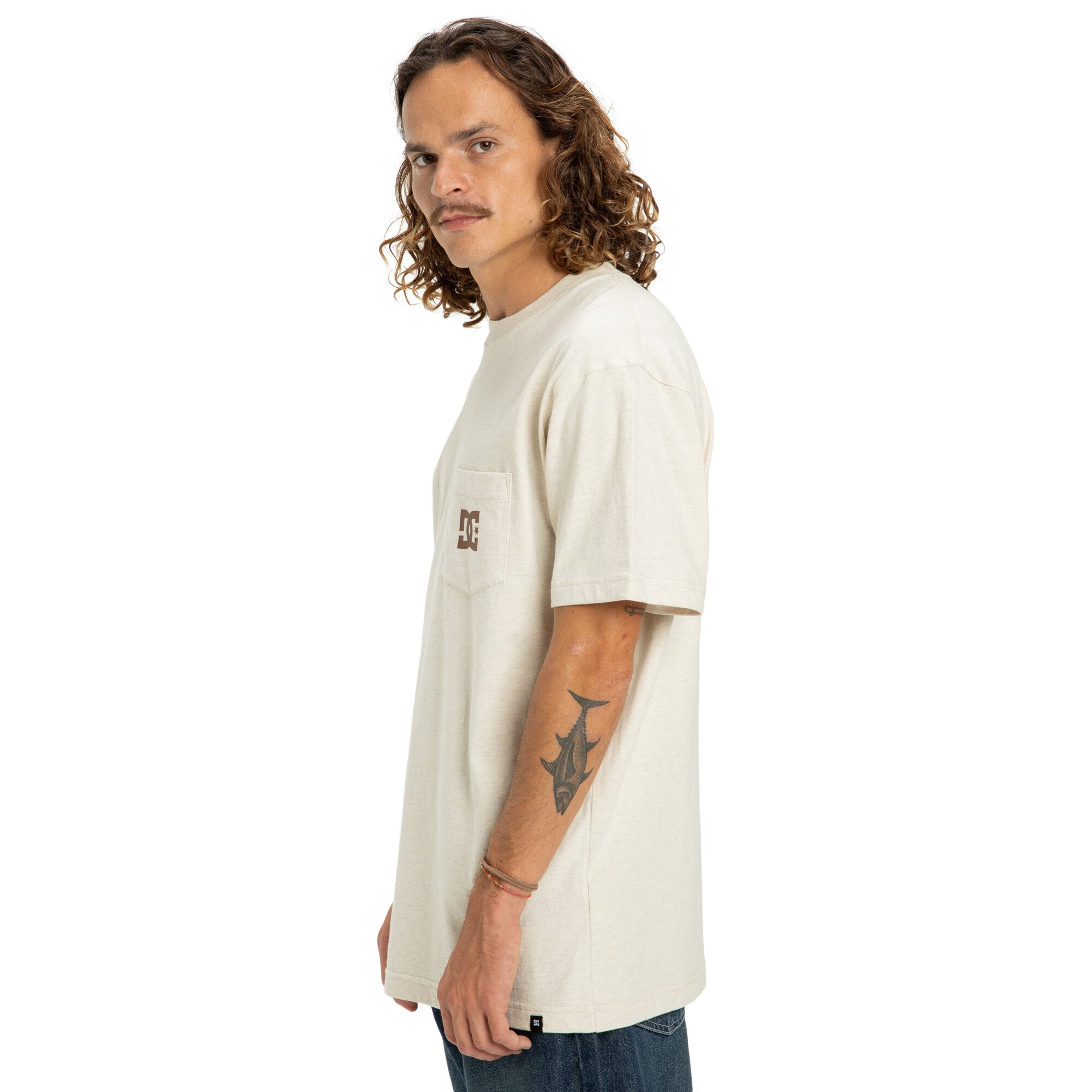 Camisetas de hombre DC Star Pocket DC Shoes - Beige Beige-4