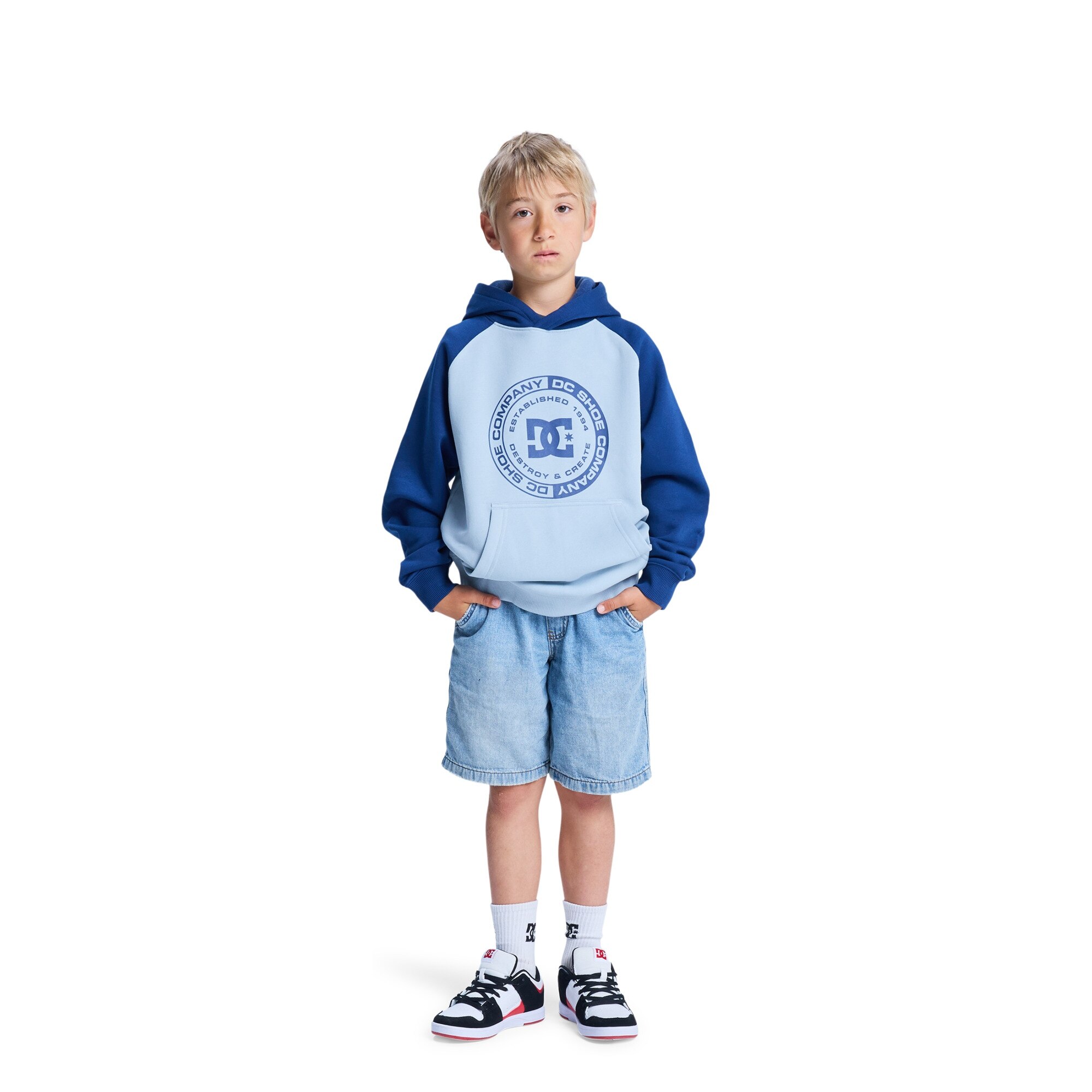 Sudadera de niños DC Corpo Raglan DC Shoes - Azul Azul-4