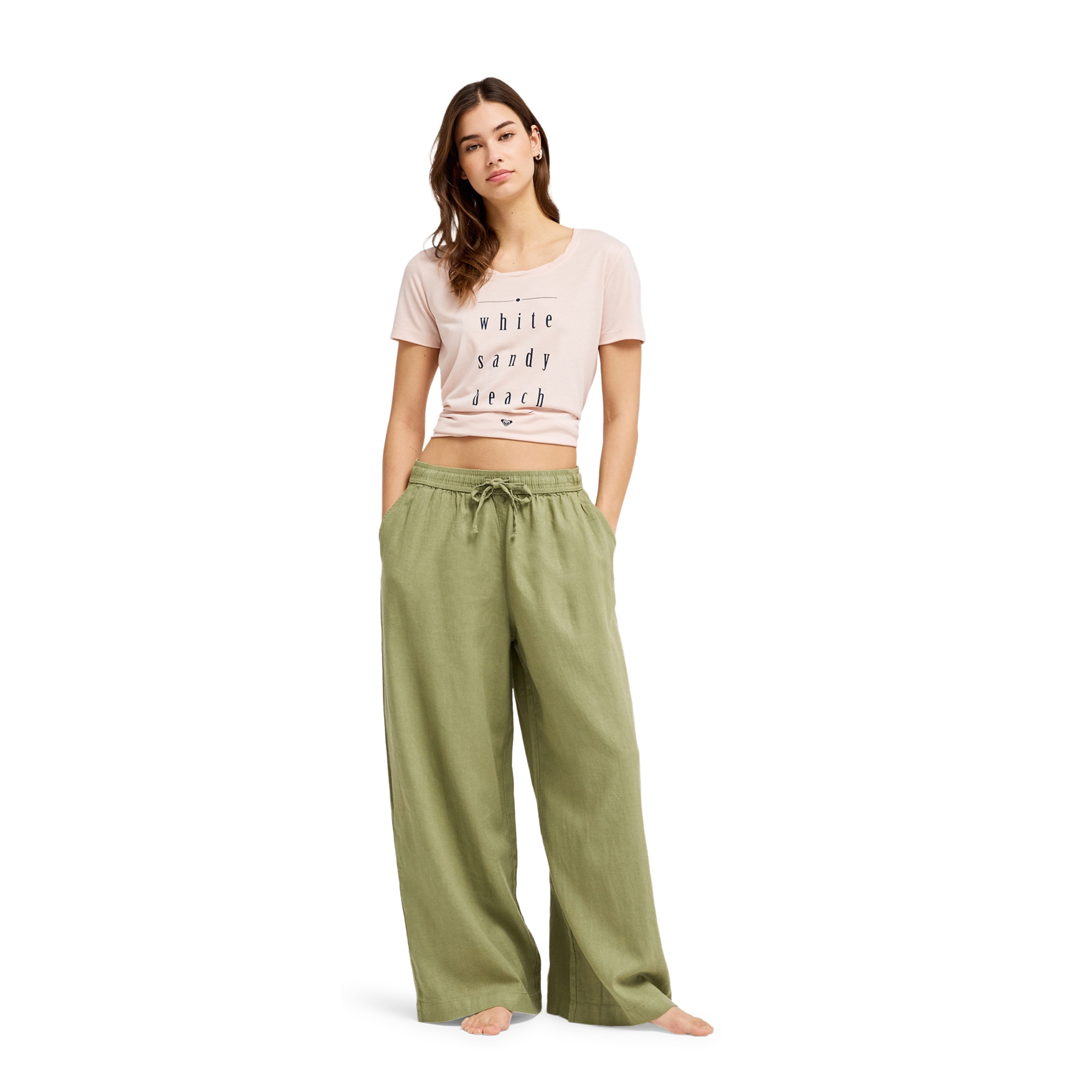 Pantalón de mujer Lekeitio Break Mid Roxy - Verde Verde-1
