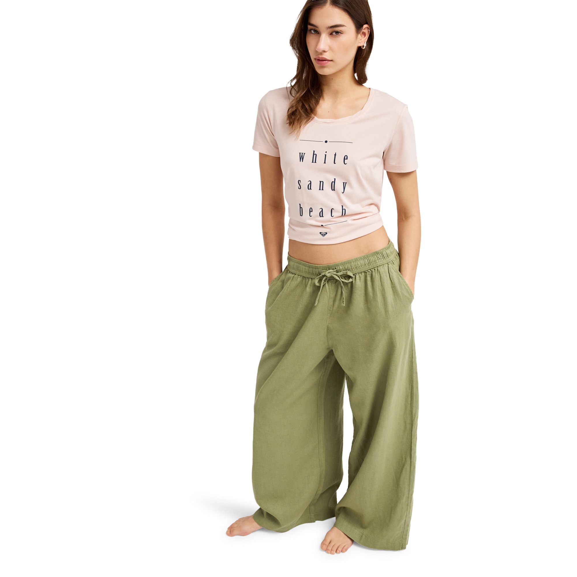 Pantalón de mujer Lekeitio Break Mid Roxy - Verde Verde-3