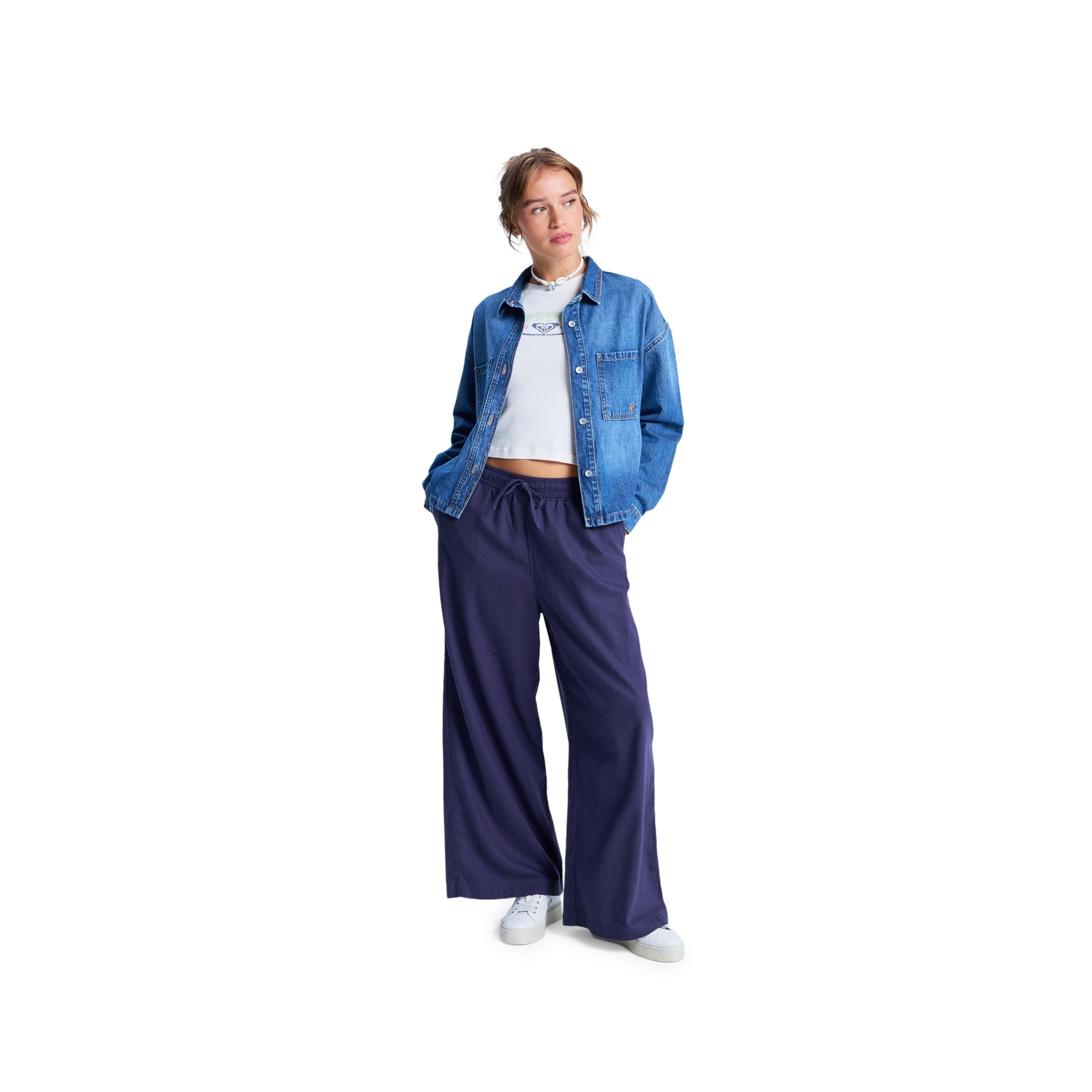 Pantalón de mujer Lekeitio Break Mid Roxy - Azul royal Azul royal-3