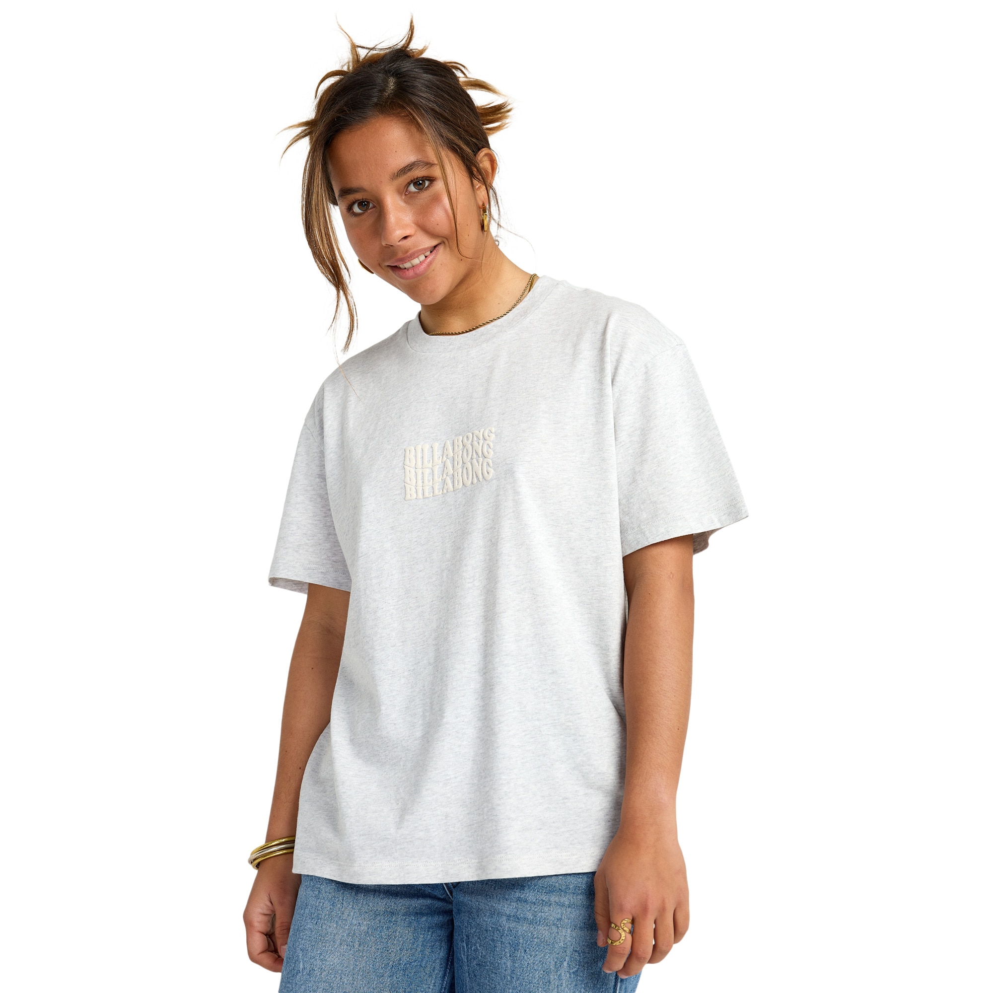 Camiseta de mujer In The Beyond Billabong - Gris Gris-1
