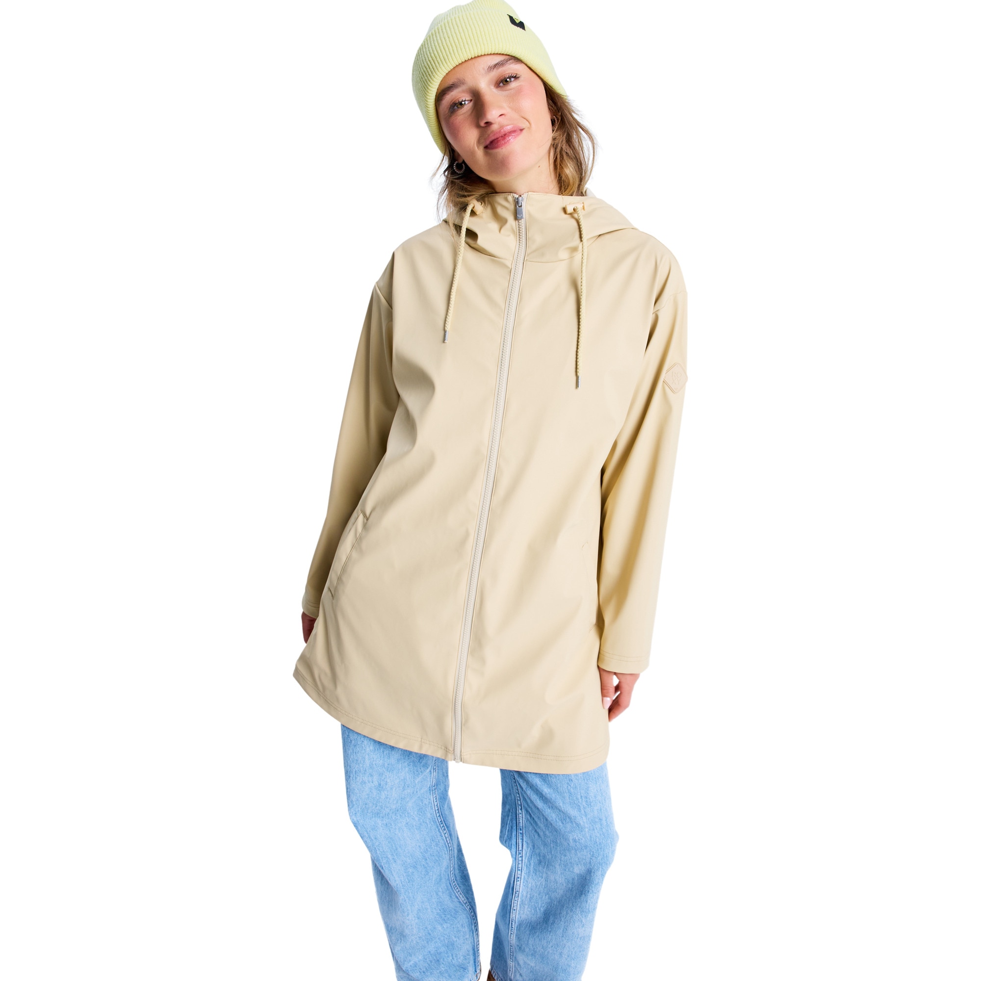 Imagen 0 de Chubasquero para lluvia de mujer Raining Again Roxy Beige