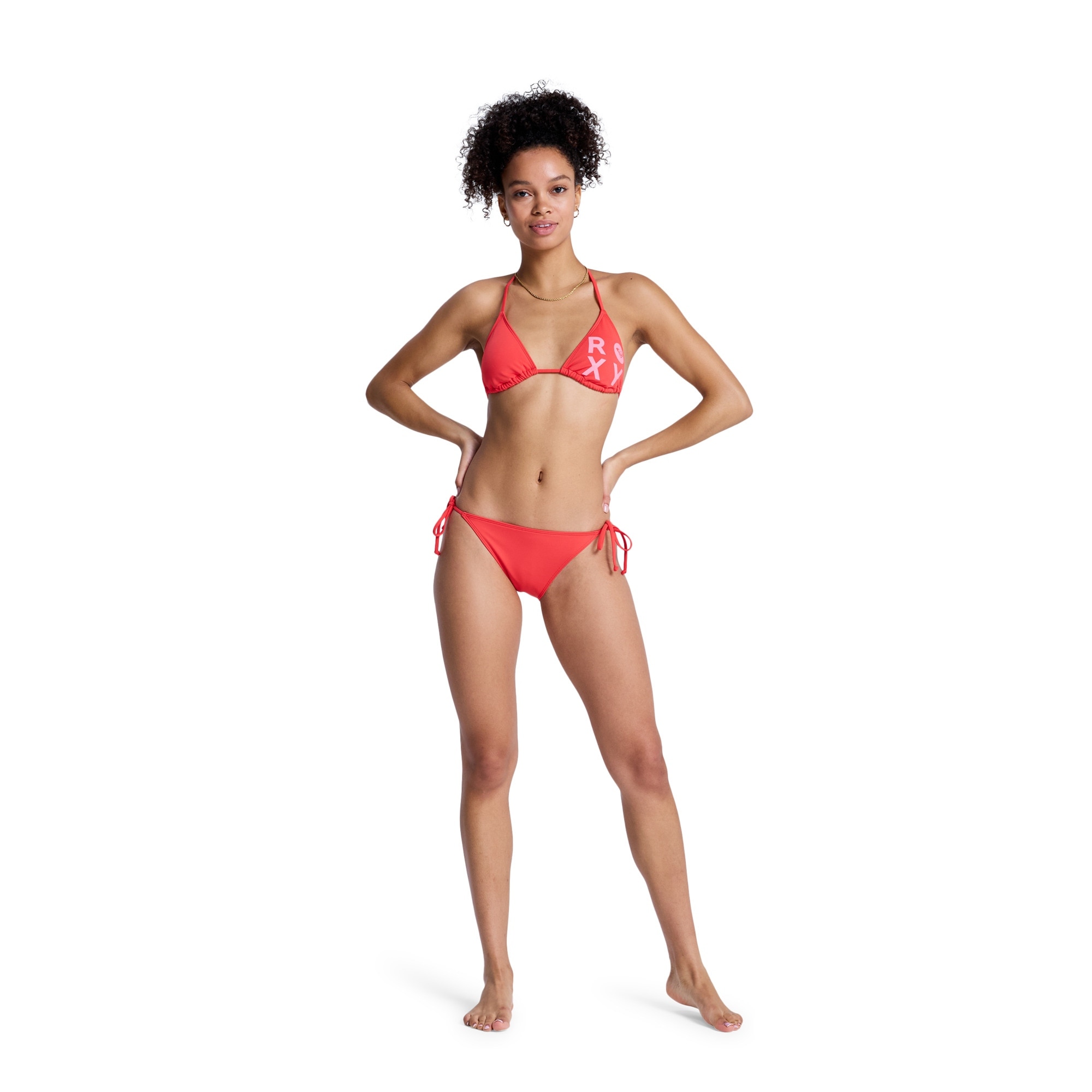 Imagen 5 de Bikini tiki tri de mujer Solid Essentials Roxy - Rojo Rojo