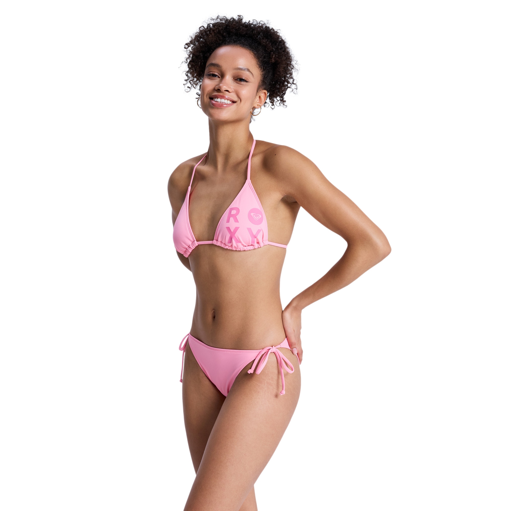 Imagen 3 de Bikini tiki tri de mujer Solid Essentials Roxy - Rosa Rosa