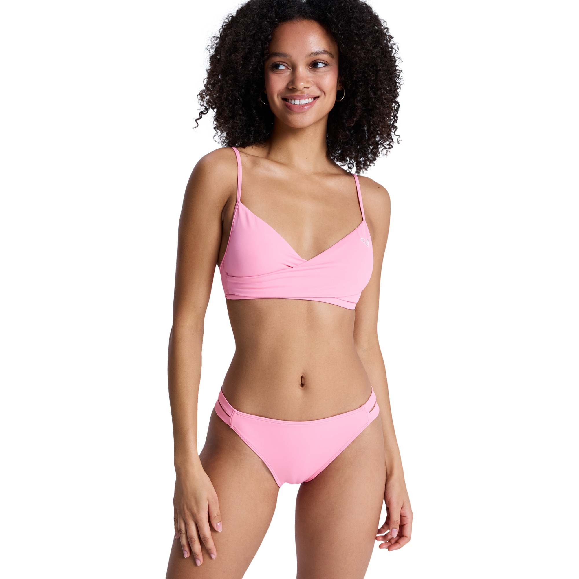 Top de Bikini de mujer Solid Essentials Roxy - Rosa Rosa-1