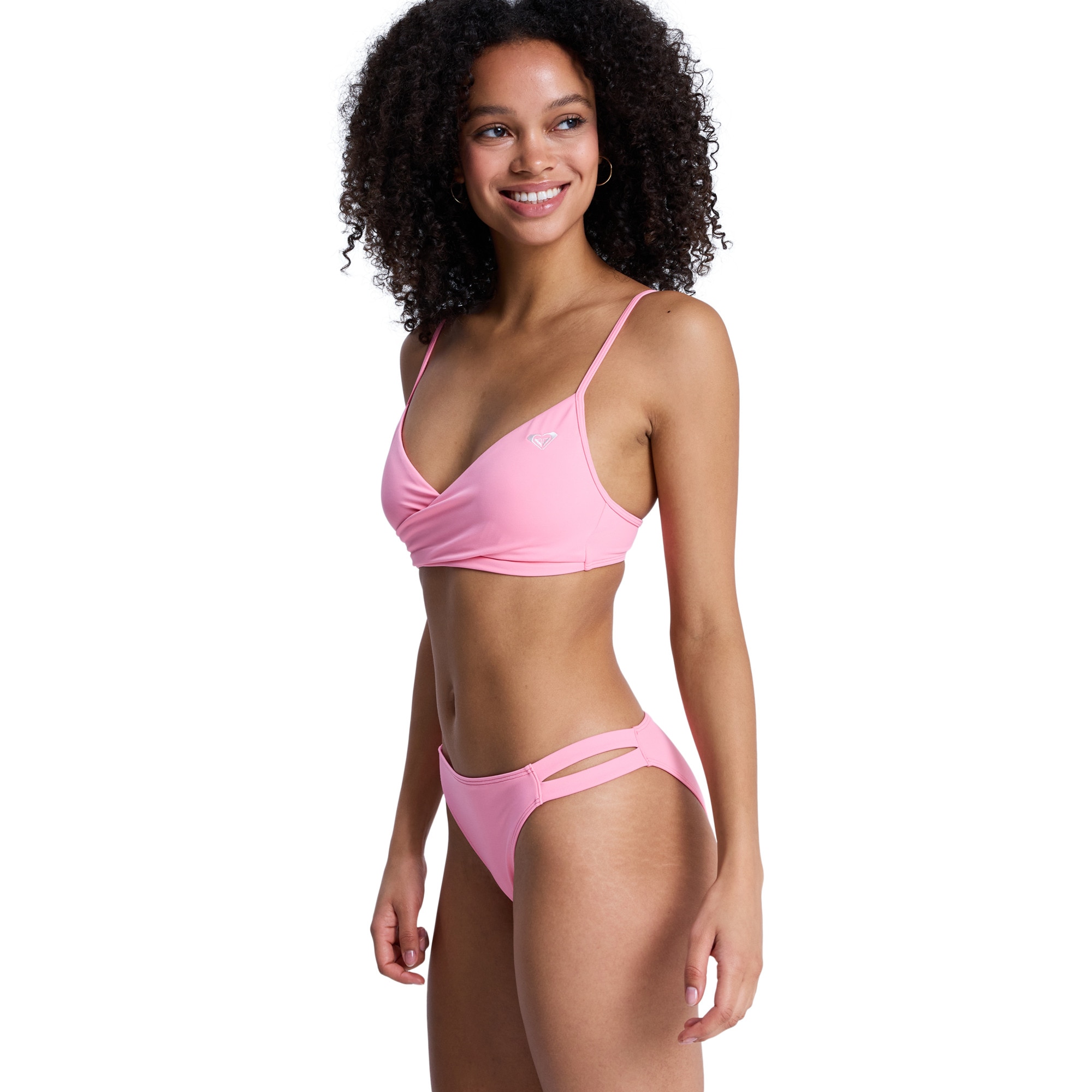 Top de Bikini de mujer Solid Essentials Roxy - Rosa Rosa-3