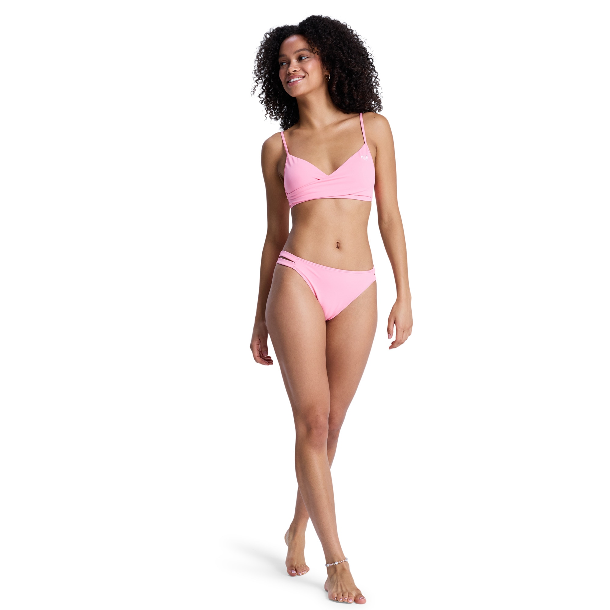 Top de Bikini de mujer Solid Essentials Roxy - Rosa Rosa-5