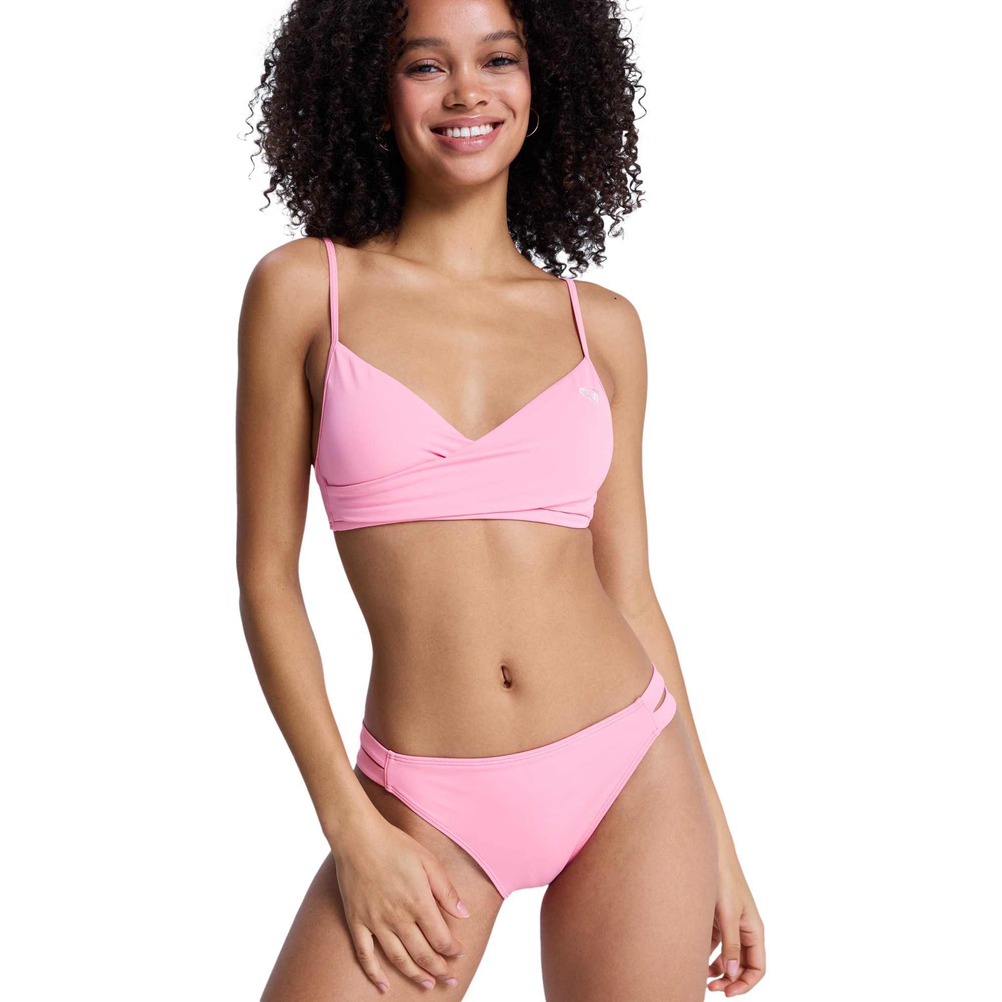 Top de Bikini de mujer Solid Essentials Roxy - Rosa Rosa-6